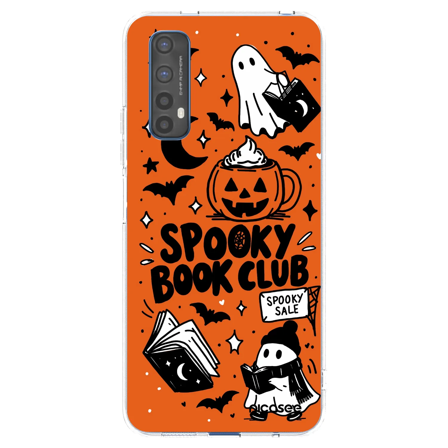 Picasee silikonska prozirna maskica za Realme 7 - Spooky book club