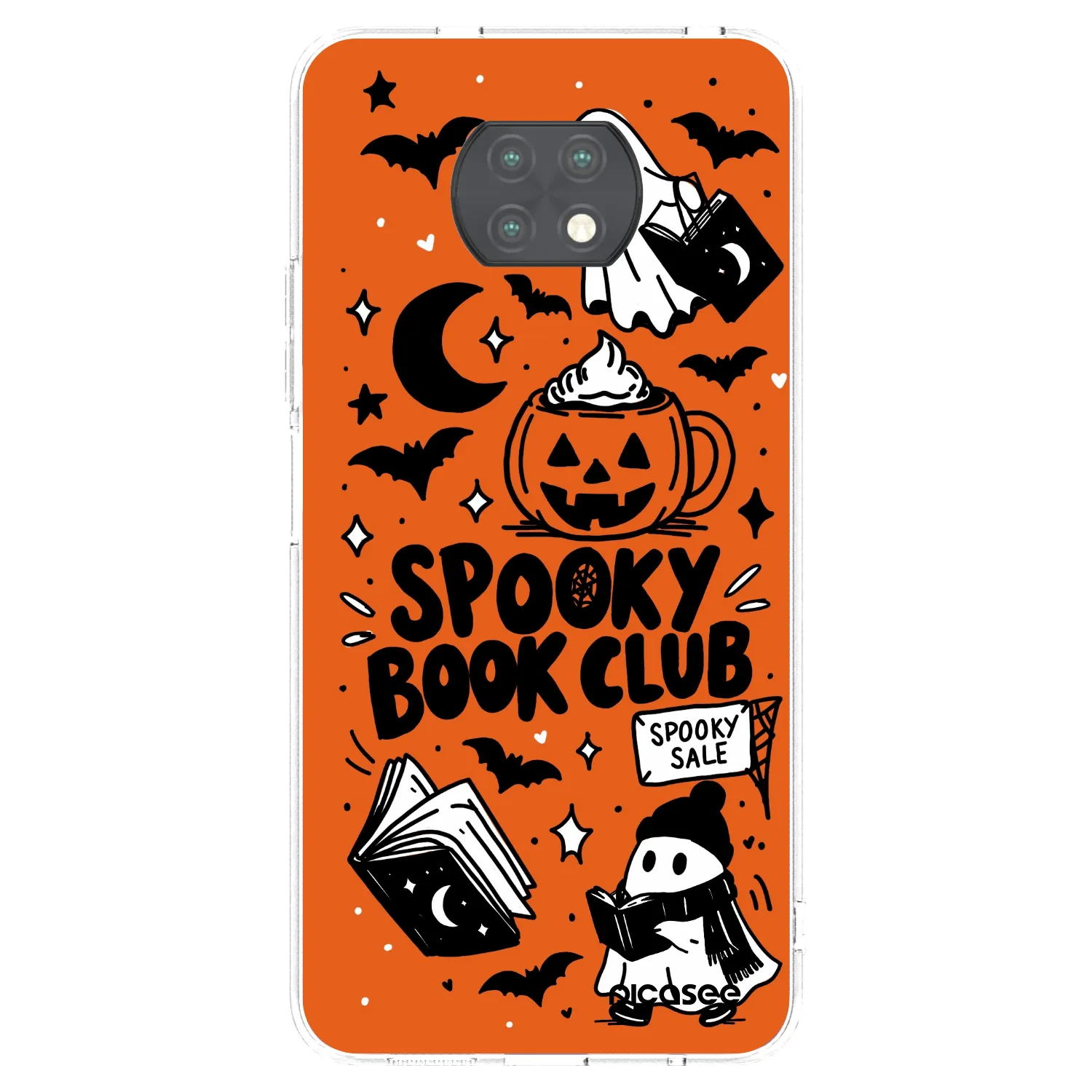 Picasee silikonska prozirna maskica za Xiaomi Redmi Note 9T - Spooky book club
