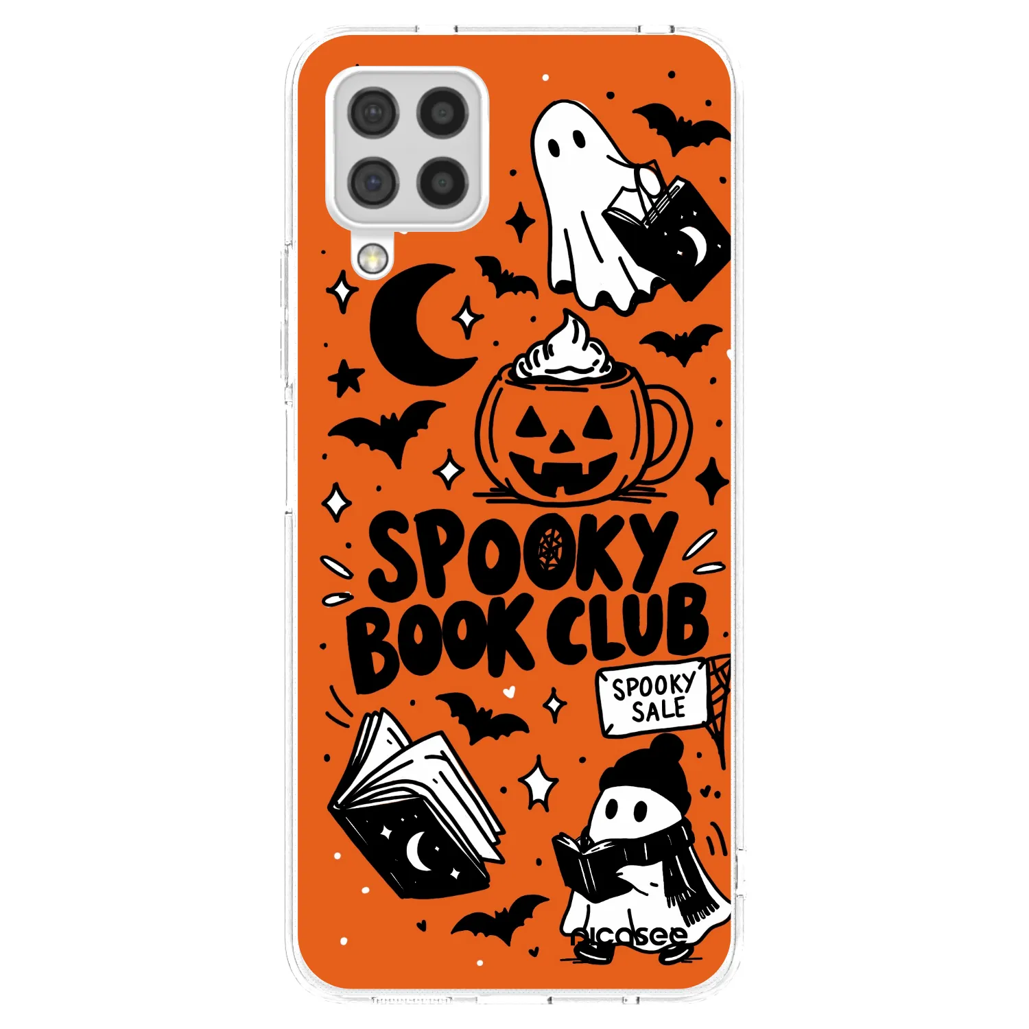 Picasee silikonska prozirna maskica za Samsung Galaxy A22 A225F 4G - Spooky book club