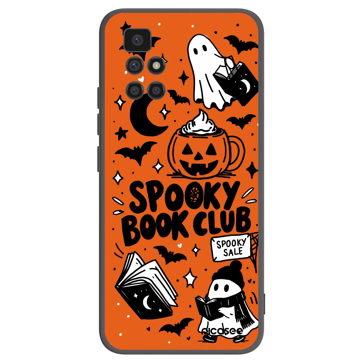 Picasee crna silikonska maskica za Xiaomi Redmi 10 - Spooky book club