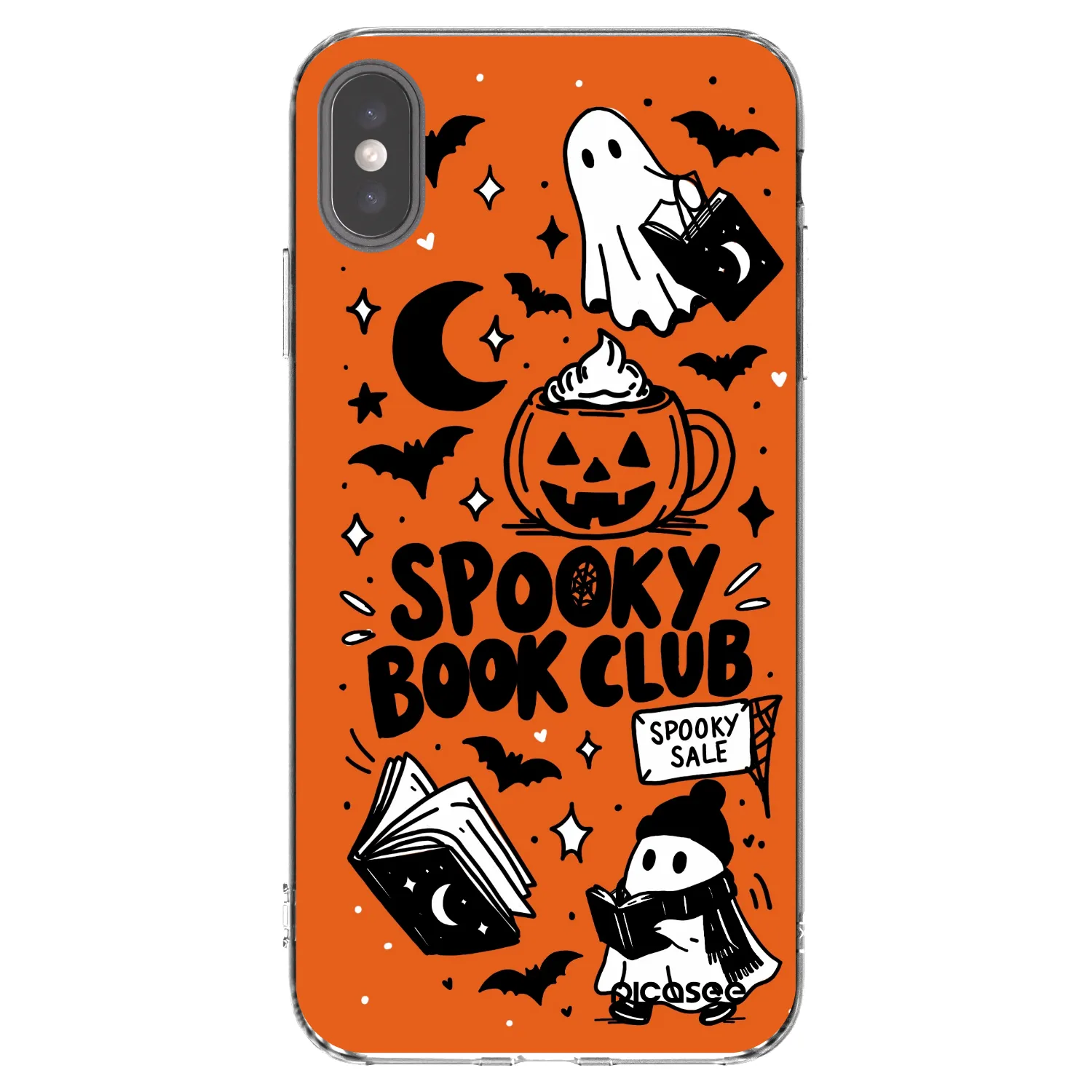 Picasee silikonska prozirna maskica za Apple iPhone XS Max - Spooky book club