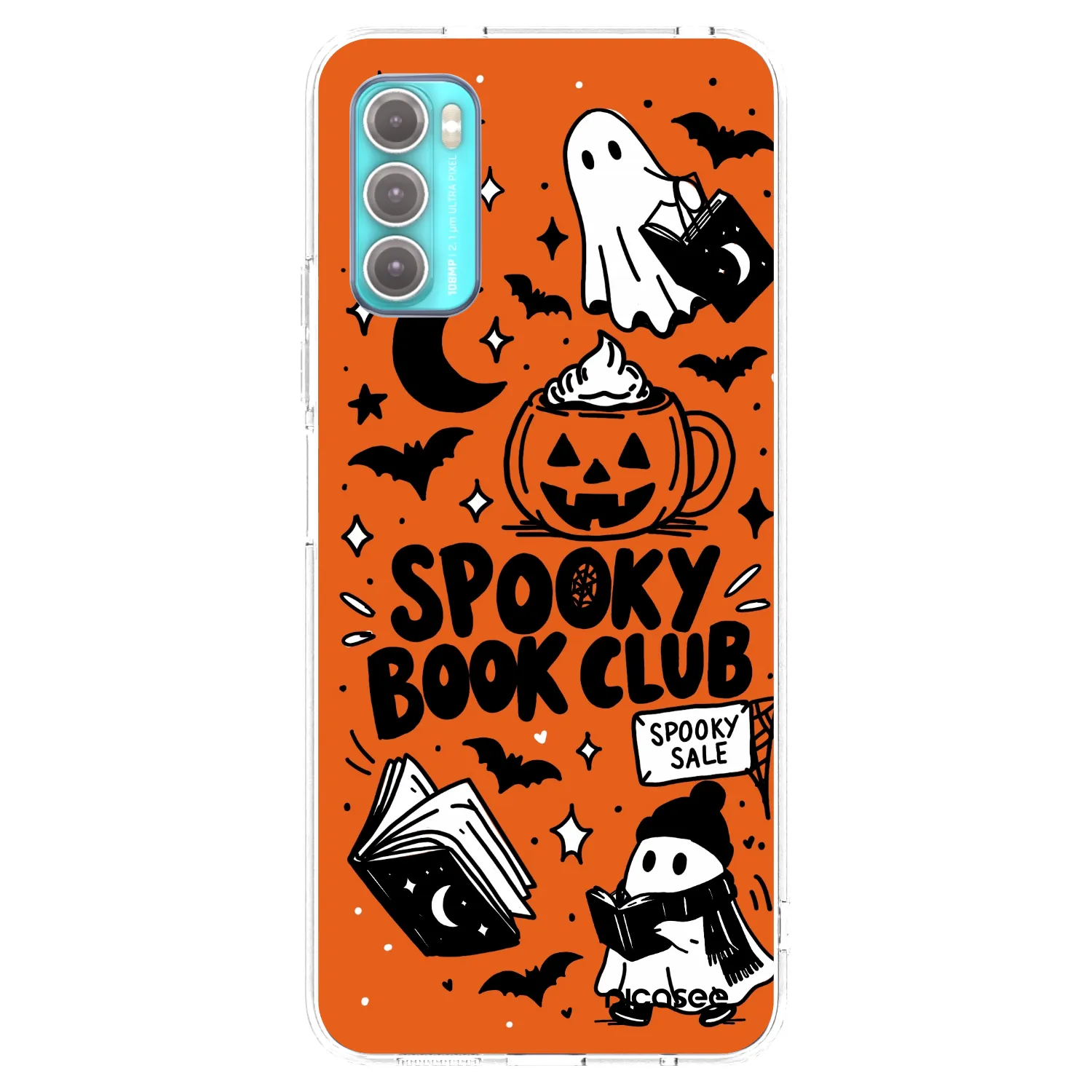 Picasee silikonska prozirna maskica za Motorola Moto G60 - Spooky book club