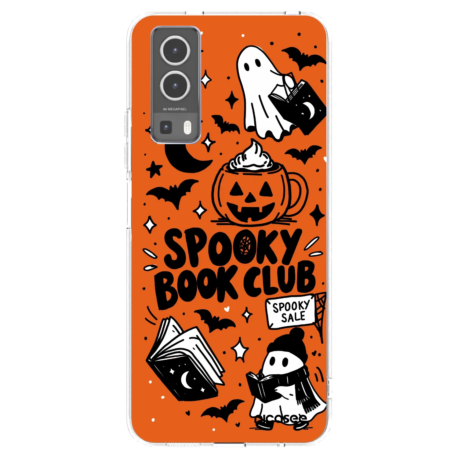 Picasee silikonska prozirna maskica za Vivo Y72 5G - Spooky book club