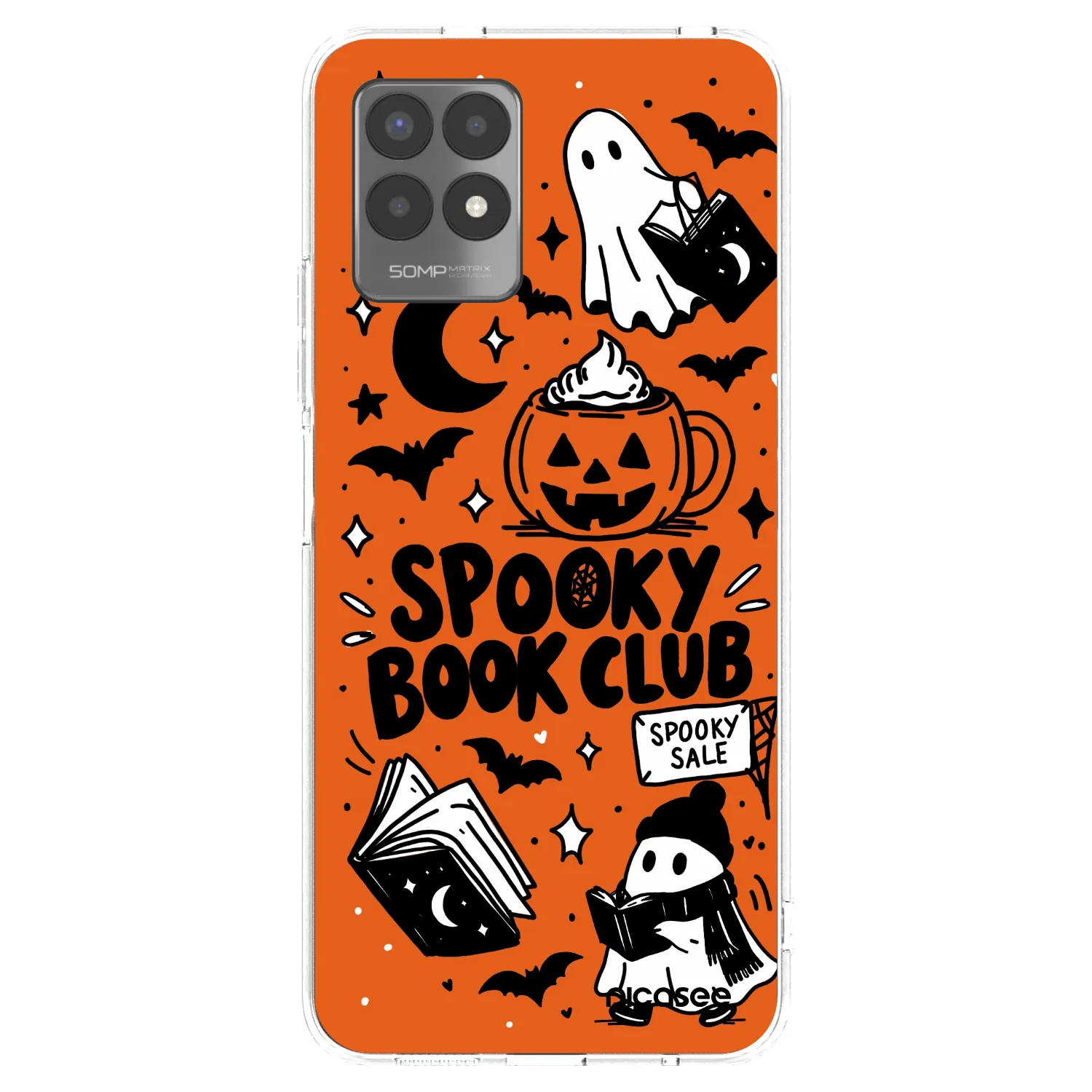 Picasee silikonska prozirna maskica za Realme 8i - Spooky book club