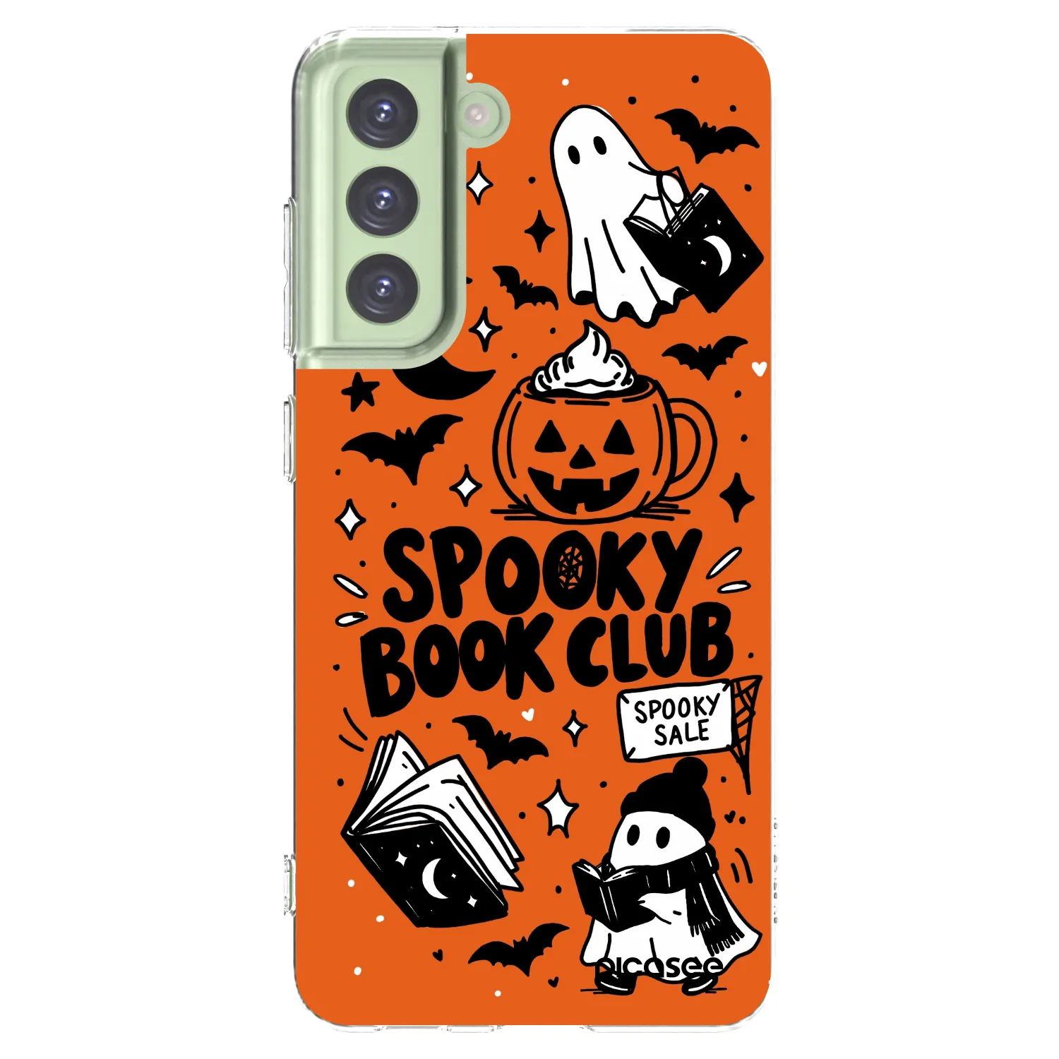 Picasee silikonska prozirna maskica za Samsung Galaxy S21 FE 5G - Spooky book club