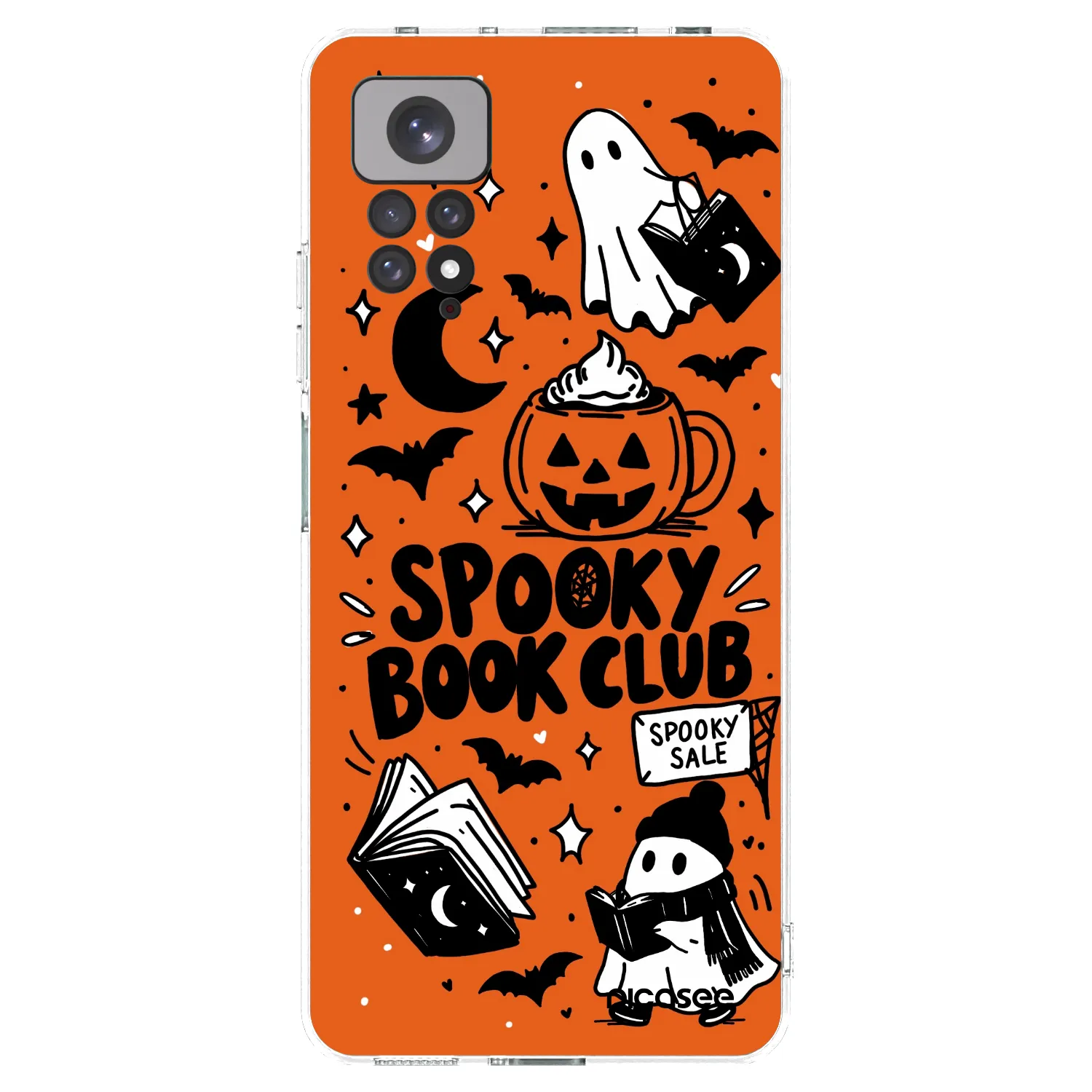 Picasee silikonska prozirna maskica za Xiaomi Redmi Note 11S 4G - Spooky book club