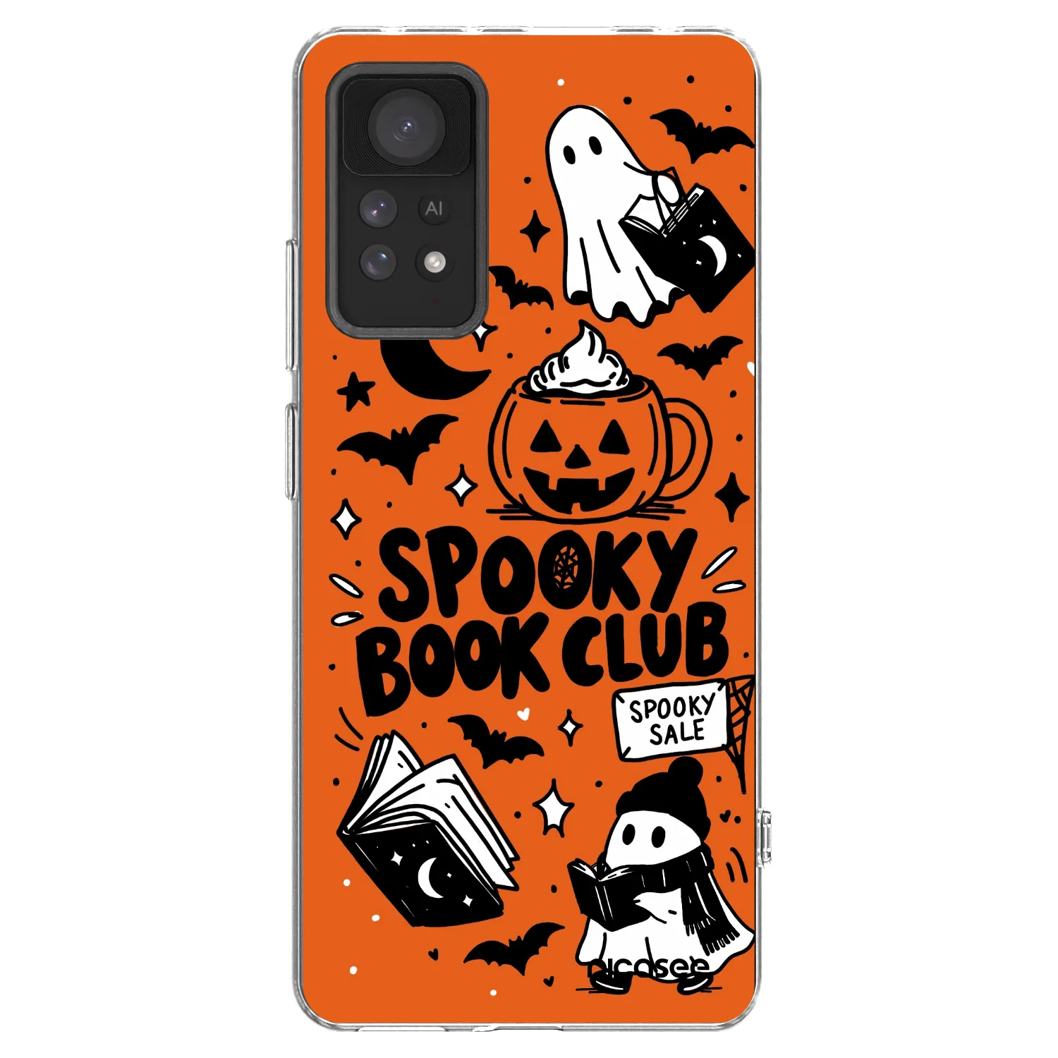 Picasee silikonska prozirna maskica za Xiaomi Redmi Note 11 Pro - Spooky book club