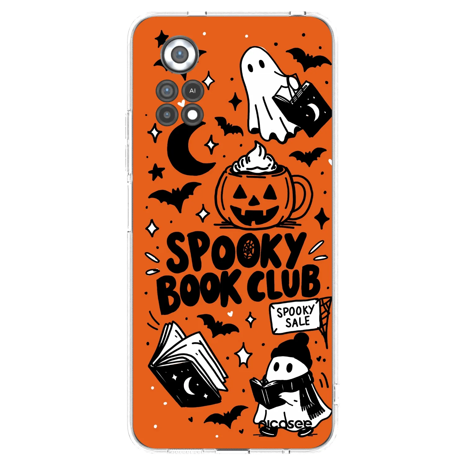 Picasee silikonska prozirna maskica za Xiaomi Poco X4 Pro 5G - Spooky book club