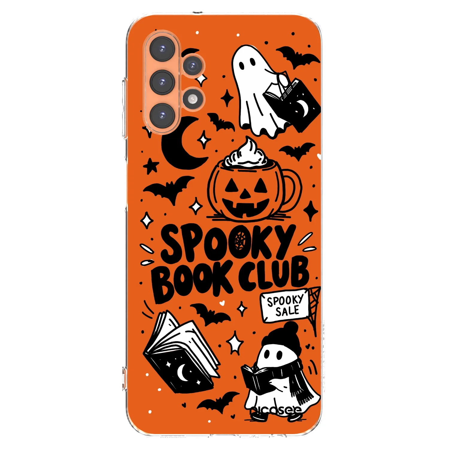 Picasee silikonska prozirna maskica za Samsung Galaxy A13 4G A135 - Spooky book club