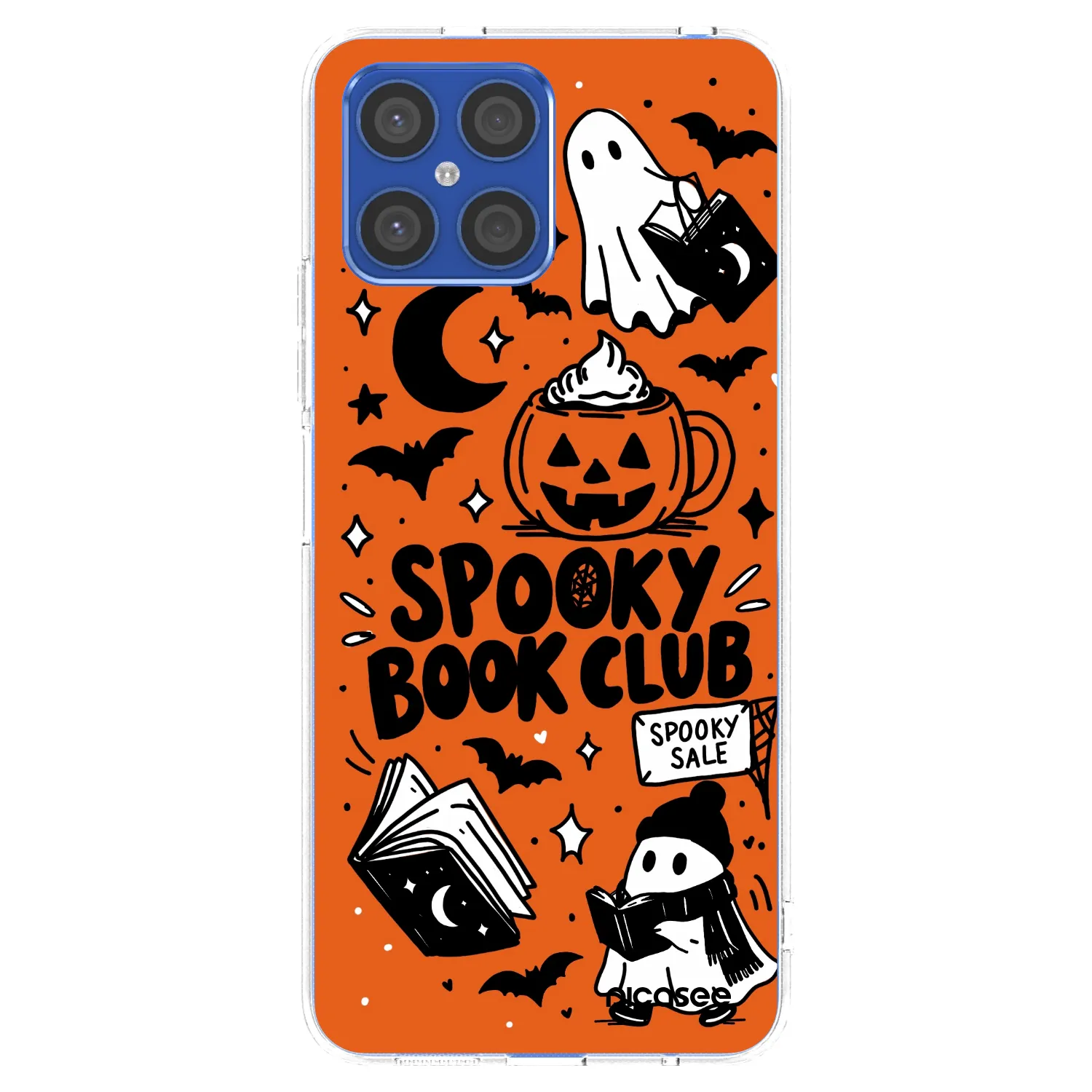 Picasee silikonska prozirna maskica za Honor X8 4G - Spooky book club