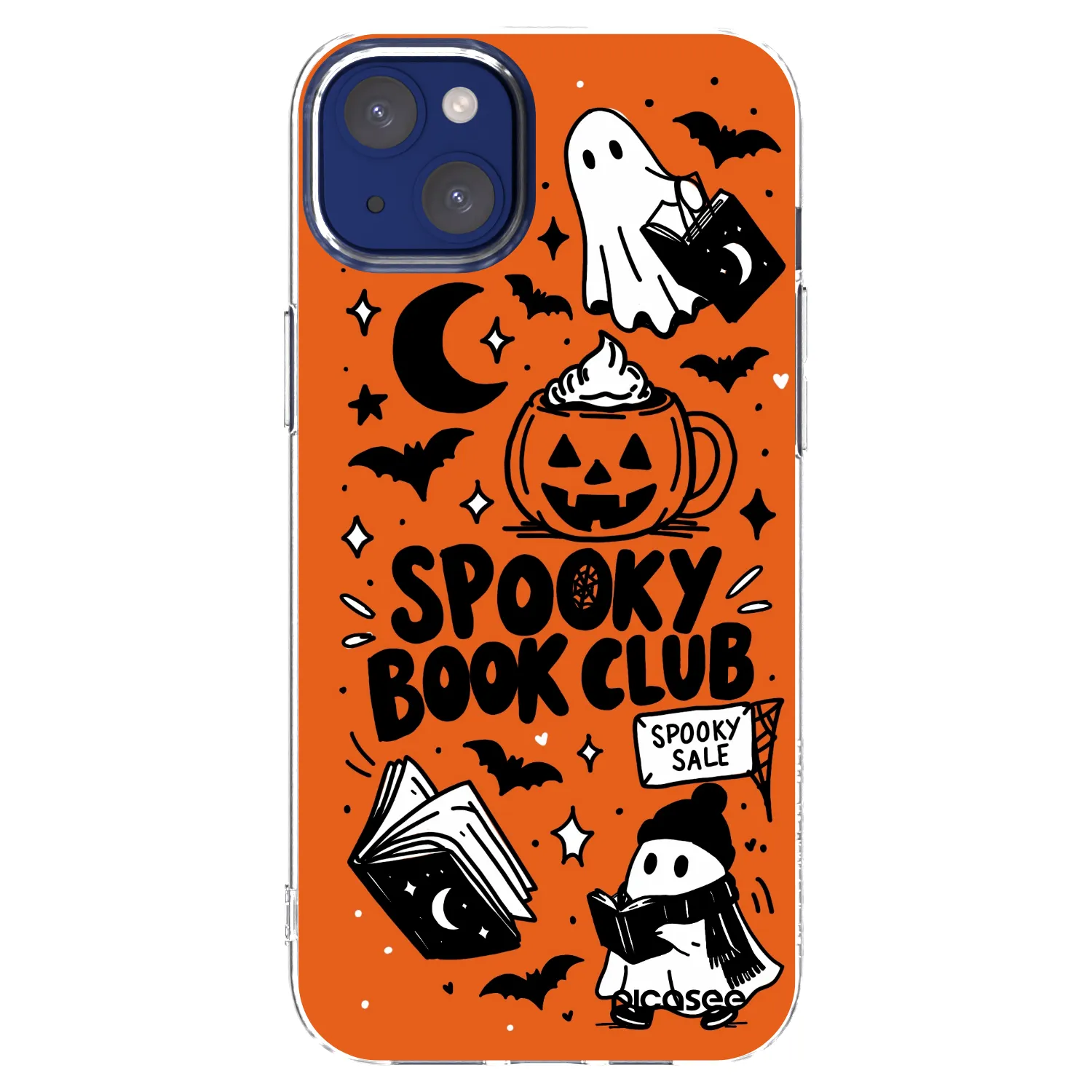 Picasee silikonska prozirna maskica za Apple iPhone 14 Plus - Spooky book club