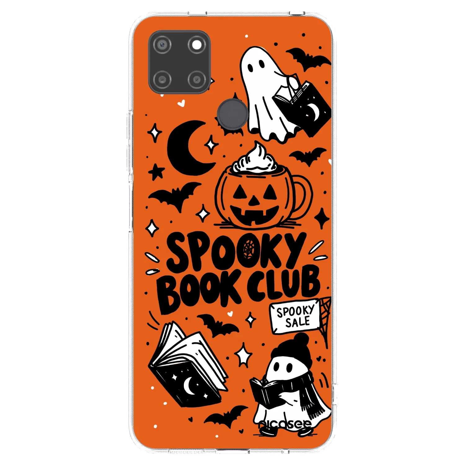 Picasee silikonska prozirna maskica za Realme C21Y - Spooky book club
