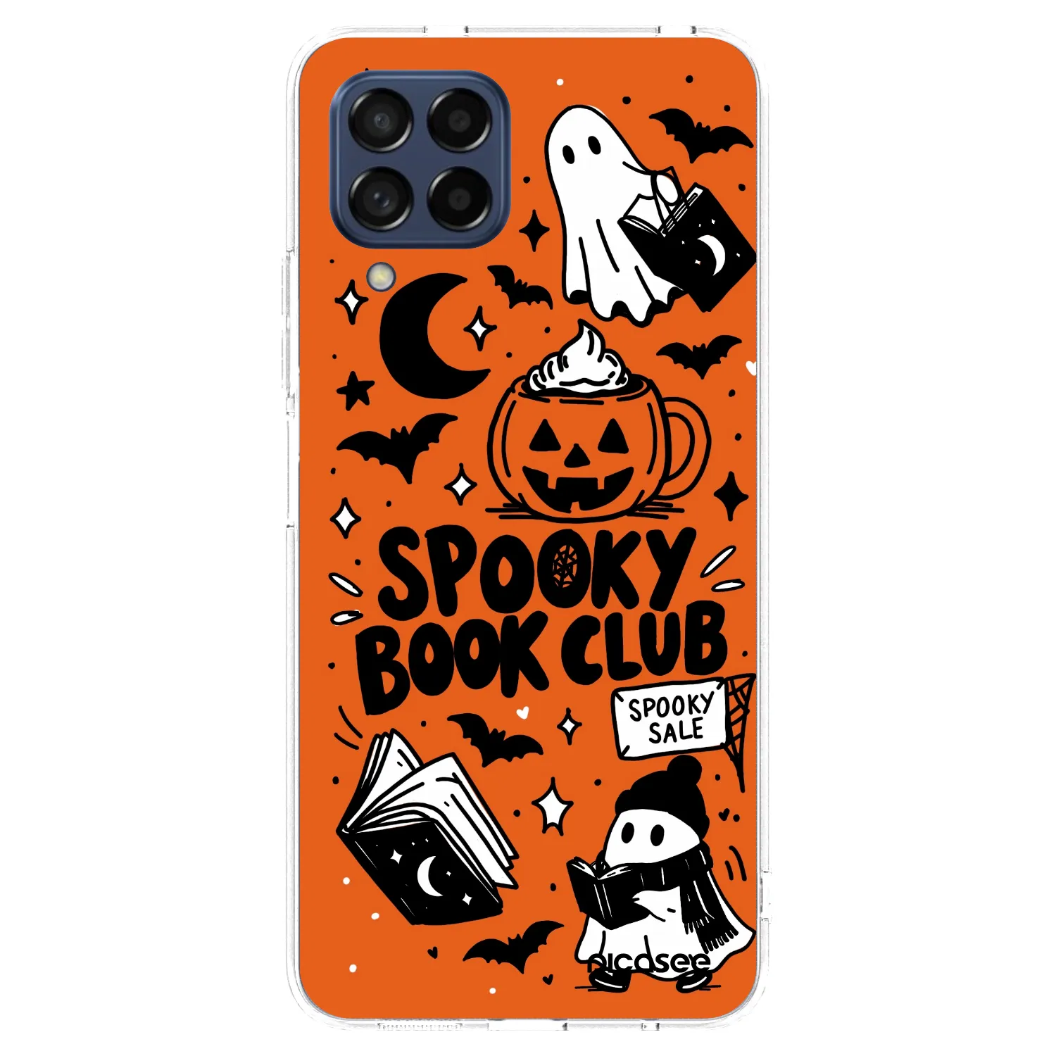 Picasee silikonska prozirna maskica za Samsung Galaxy M53 5G - Spooky book club