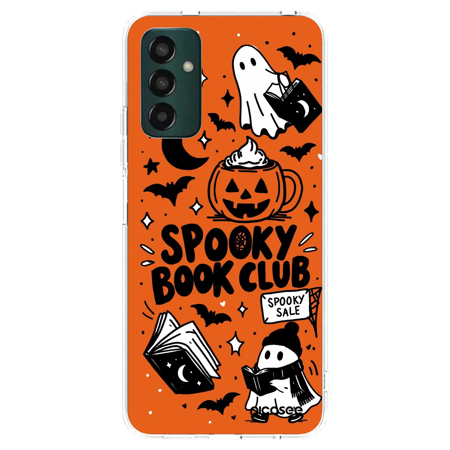 Picasee silikonska prozirna maskica za Samsung Galaxy M13 M135F - Spooky book club