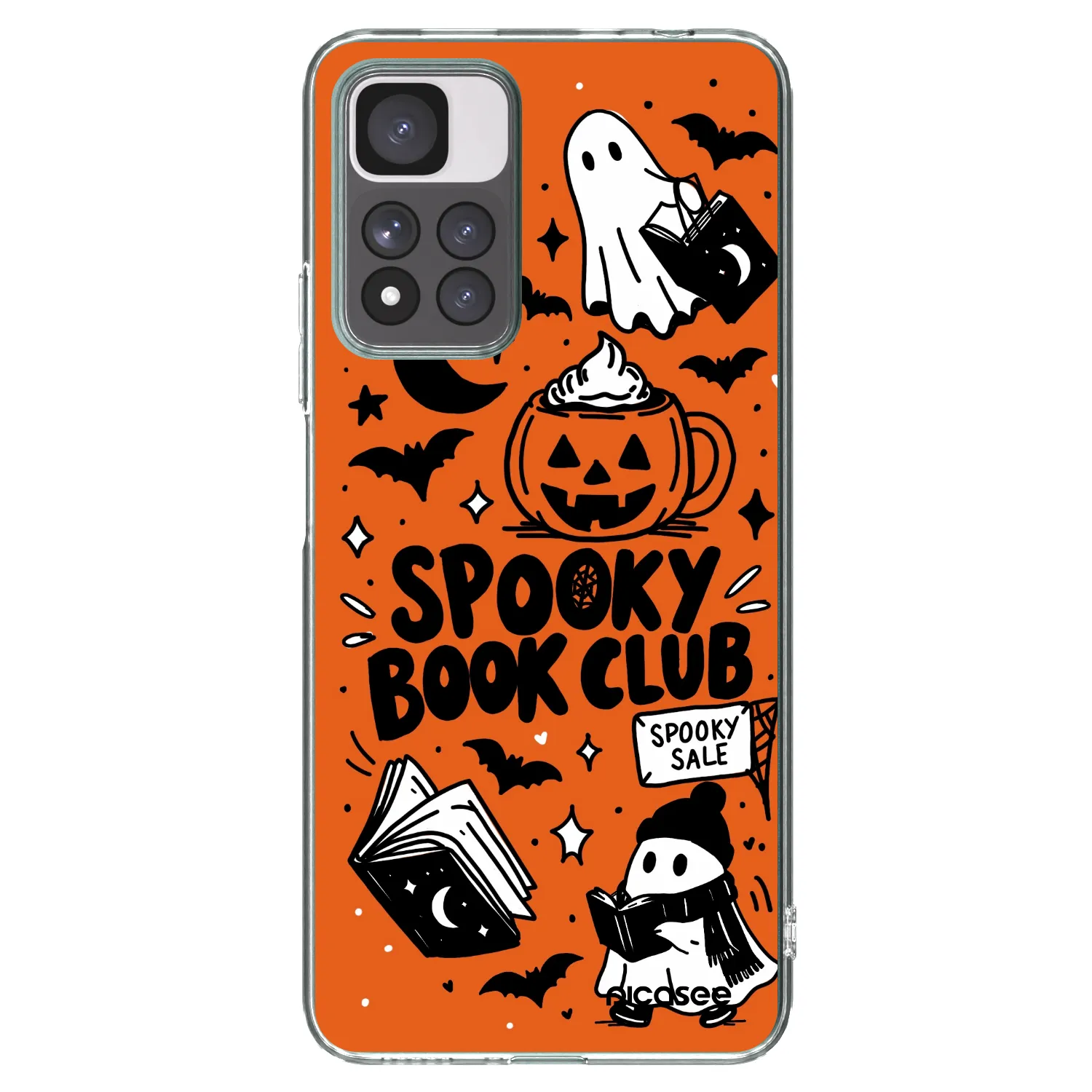 Picasee silikonska prozirna maskica za Xiaomi Redmi Note 11 Pro+ 5G - Spooky book club