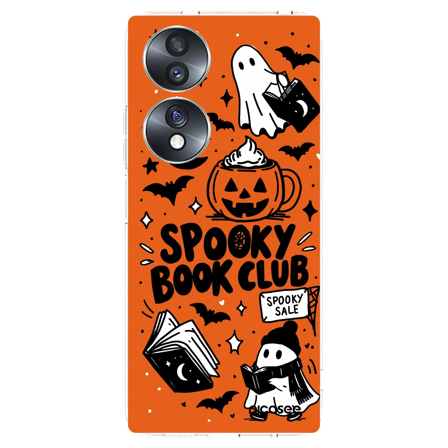 Picasee silikonska prozirna maskica za Honor 70 - Spooky book club