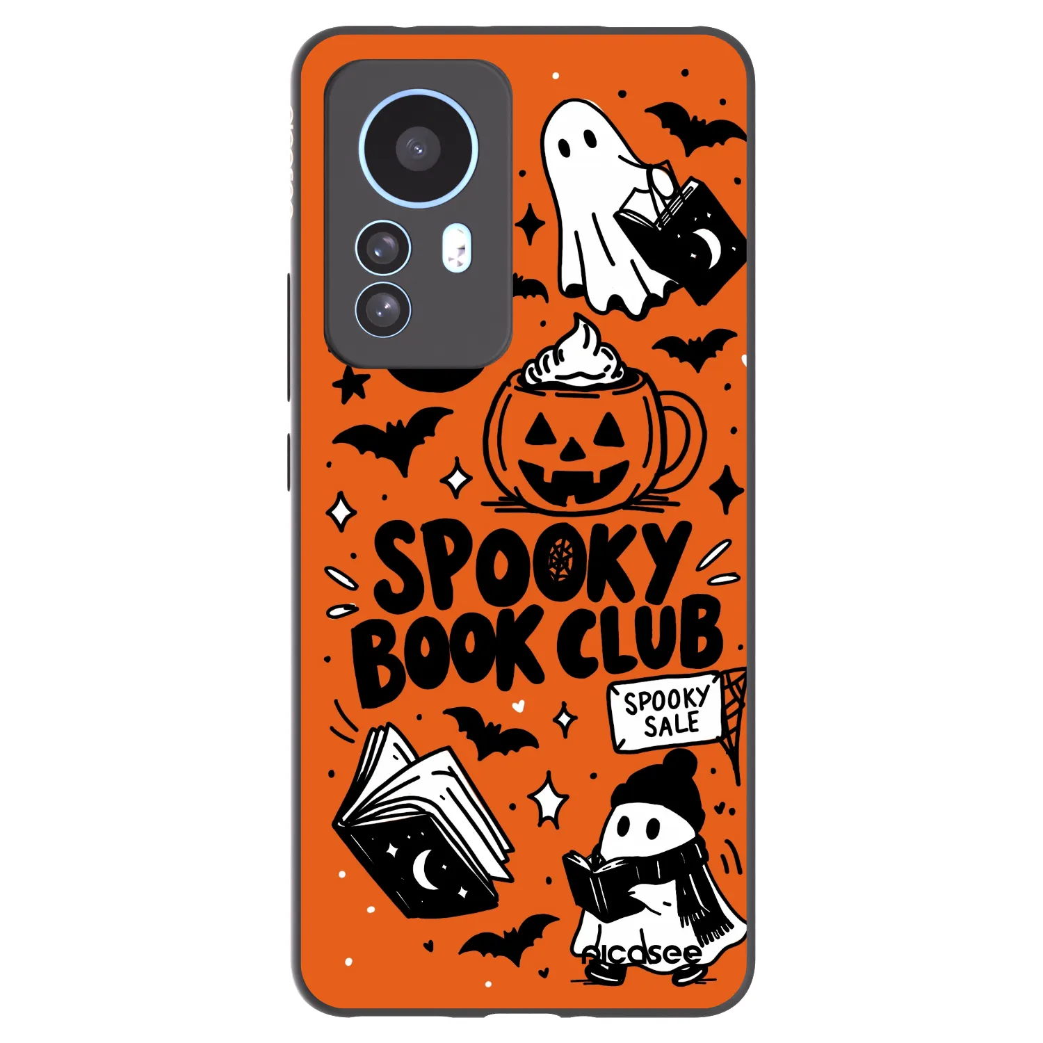 Picasee crna silikonska maskica za Xiaomi 12T Pro - Spooky book club