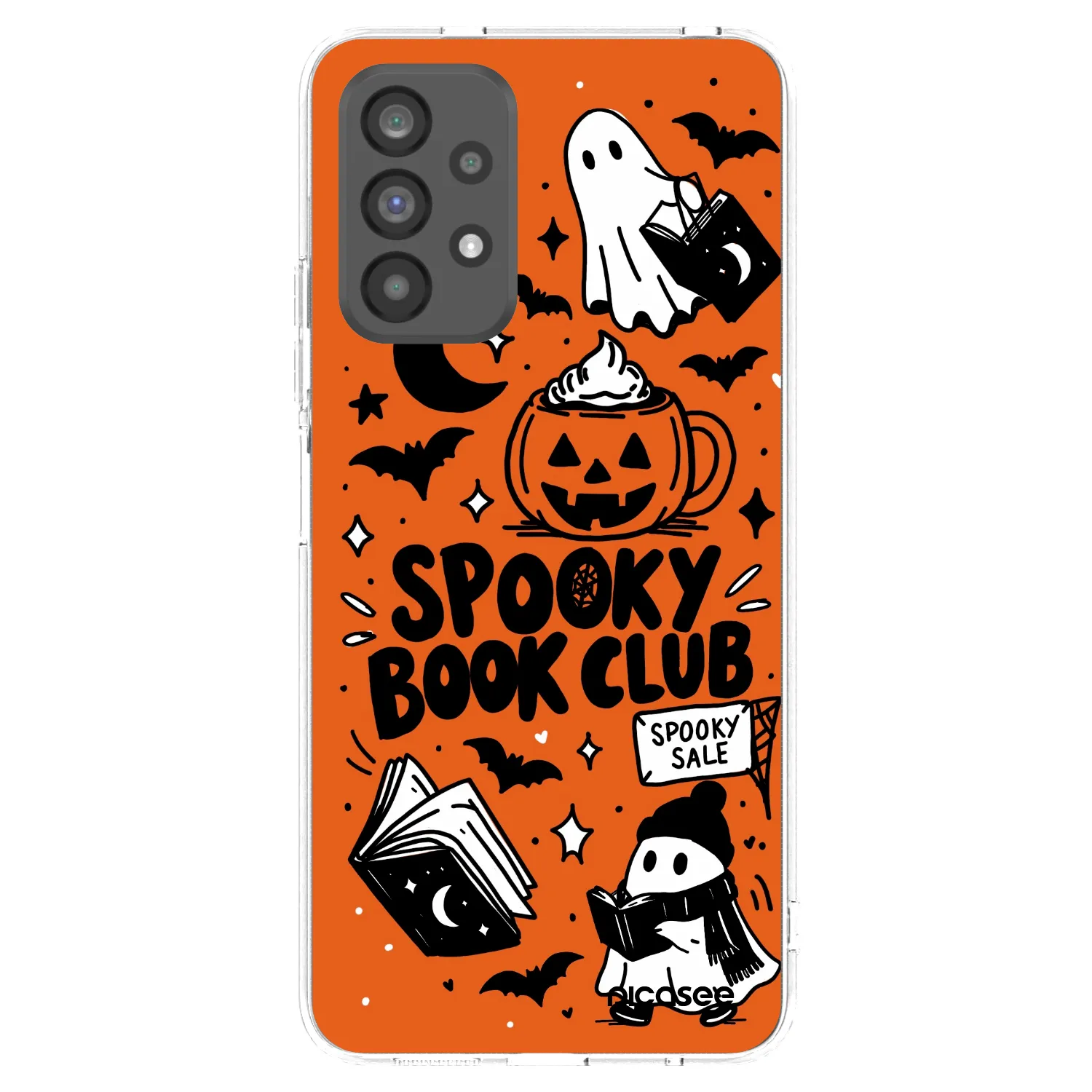 Picasee silikonska prozirna maskica za Samsung Galaxy A73 5G - Spooky book club