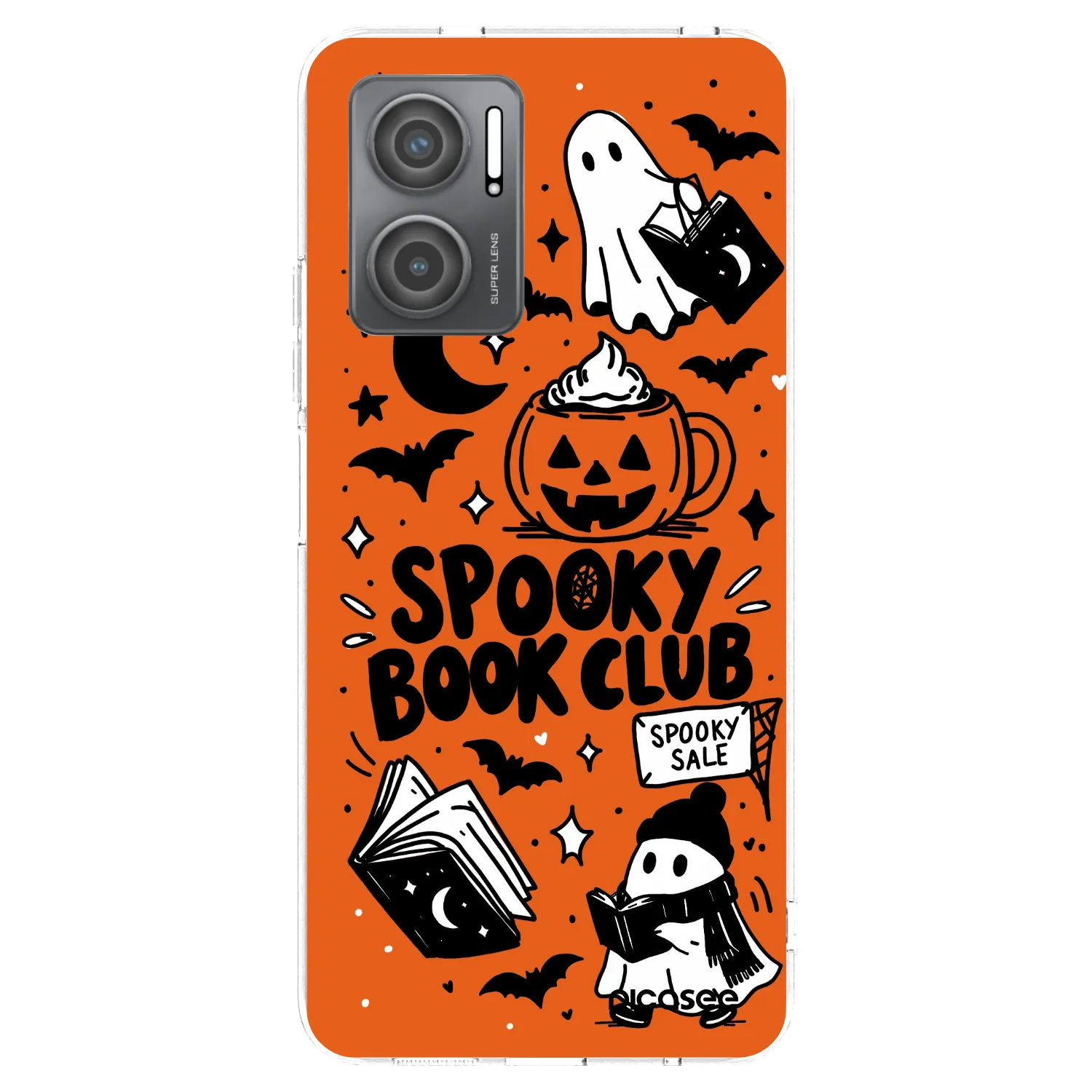 Picasee silikonska prozirna maskica za Xiaomi Redmi 10 5G - Spooky book club