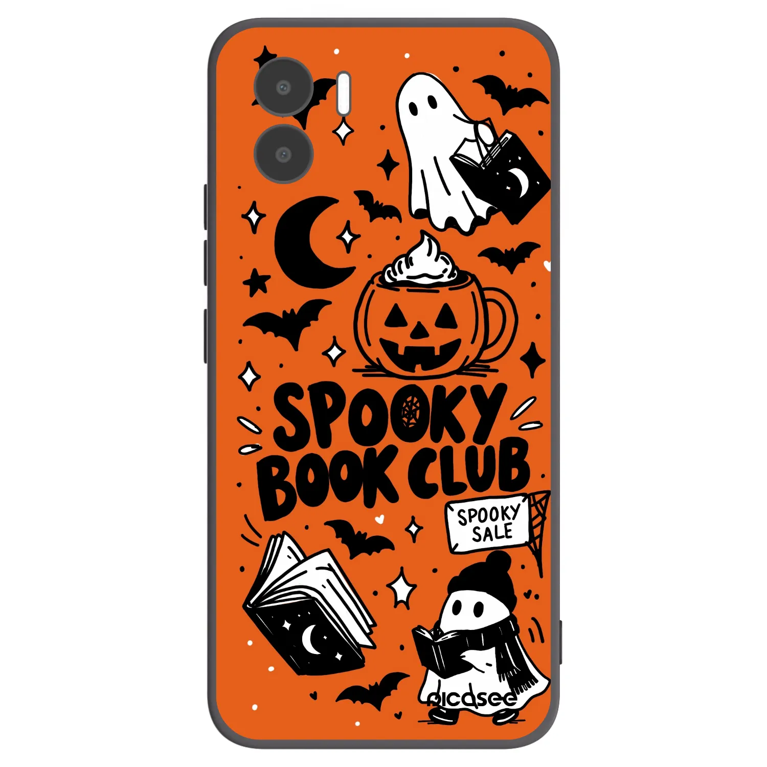 Picasee crna silikonska maskica za Xiaomi Redmi A1 - Spooky book club
