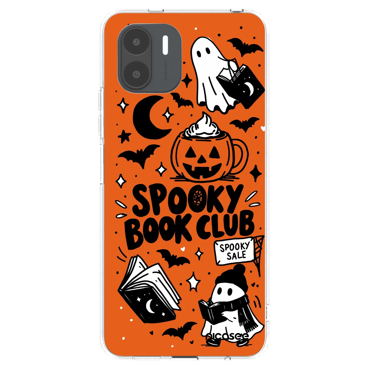 Picasee silikonska prozirna maskica za Xiaomi Redmi A1 - Spooky book club