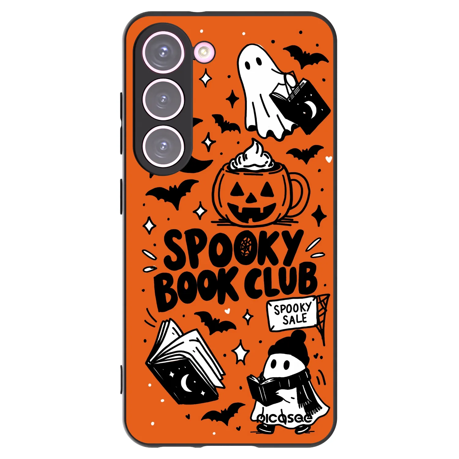 Picasee crna silikonska maskica za Samsung Galaxy S23 5G - Spooky book club