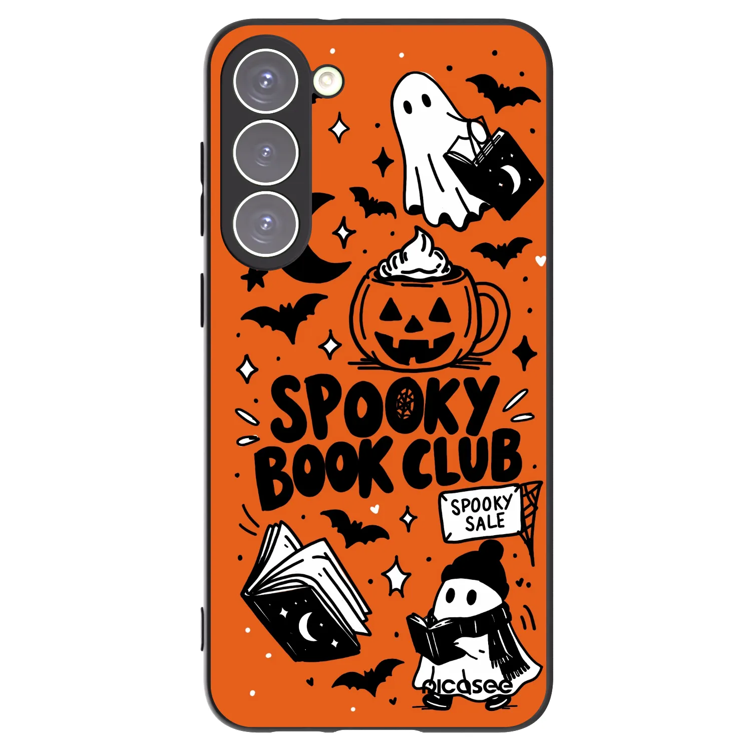 Picasee crna silikonska maskica za Samsung Galaxy S23+ 5G - Spooky book club