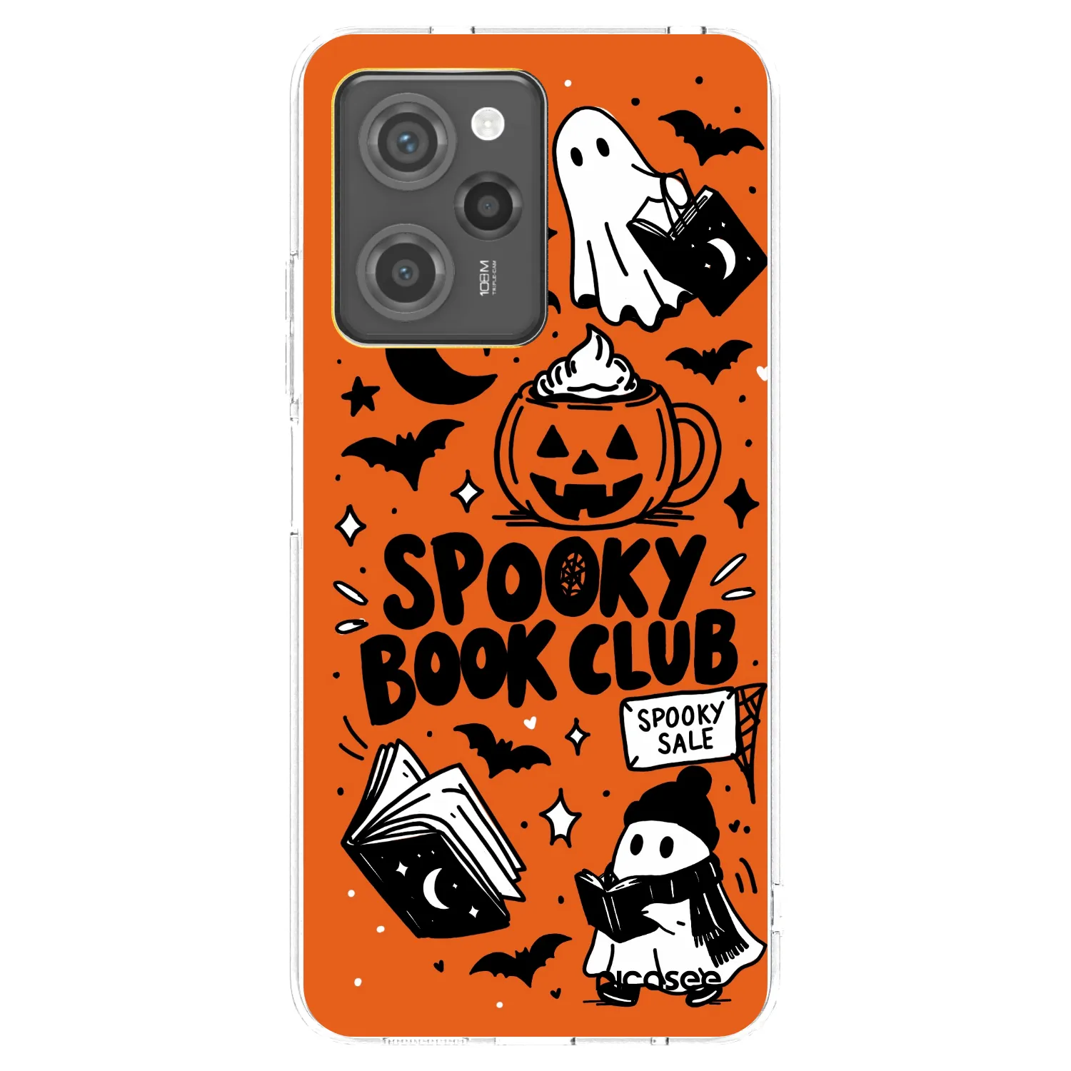 Picasee silikonska prozirna maskica za Xiaomi Poco X5 Pro - Spooky book club