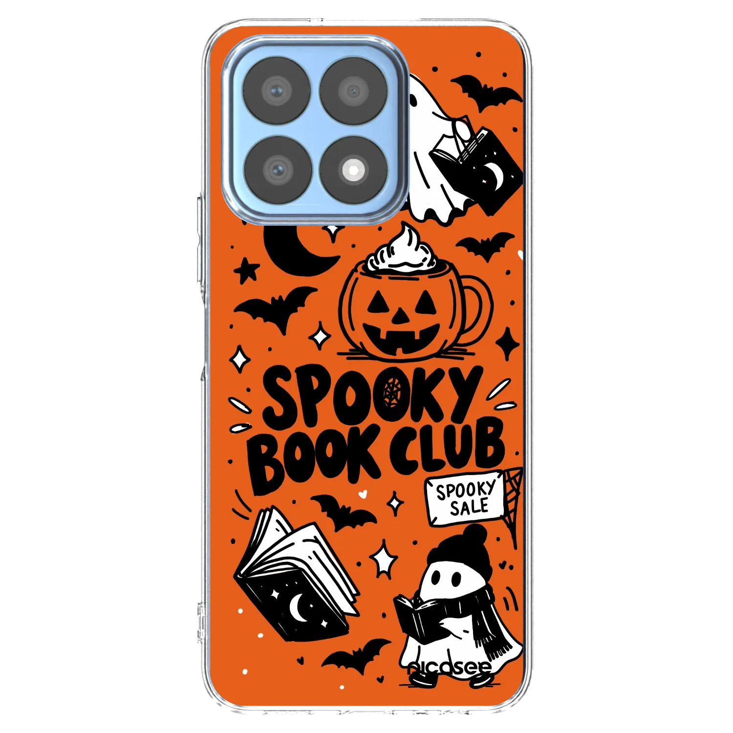 Picasee silikonska prozirna maskica za Honor X8a - Spooky book club
