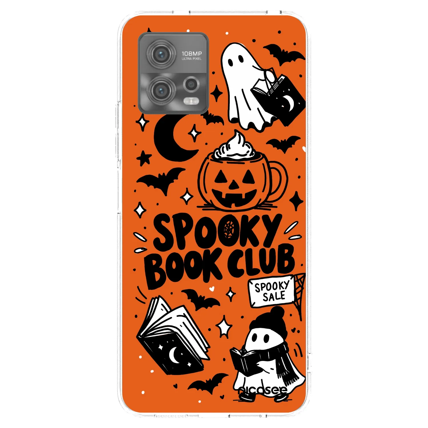 Picasee silikonska prozirna maskica za Motorola Moto G72 - Spooky book club