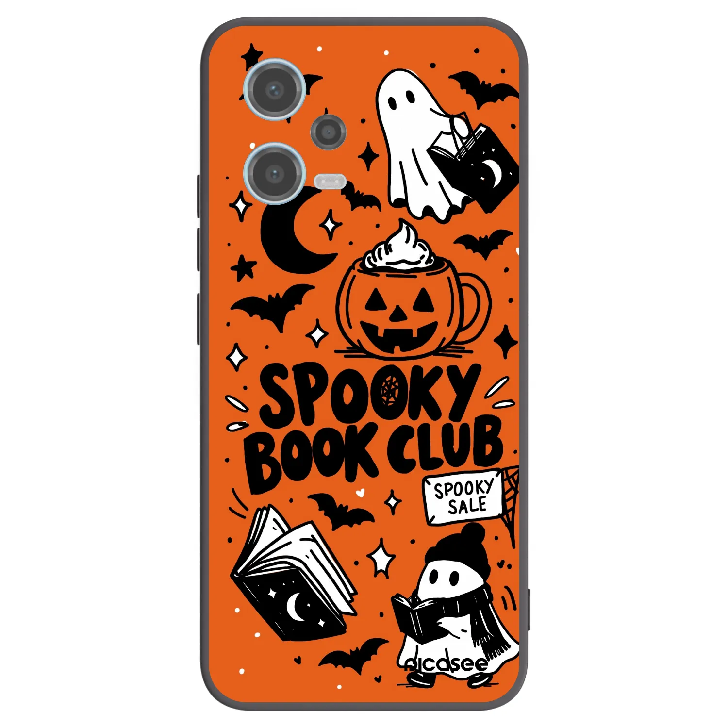 Picasee crna silikonska maskica za Xiaomi Redmi Note 12 5G - Spooky book club
