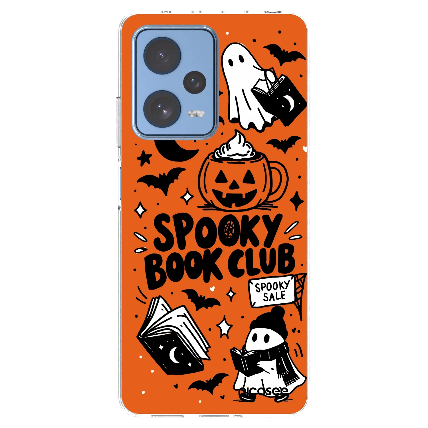 Picasee silikonska prozirna maskica za Xiaomi Redmi Note 12 Pro 5G - Spooky book club