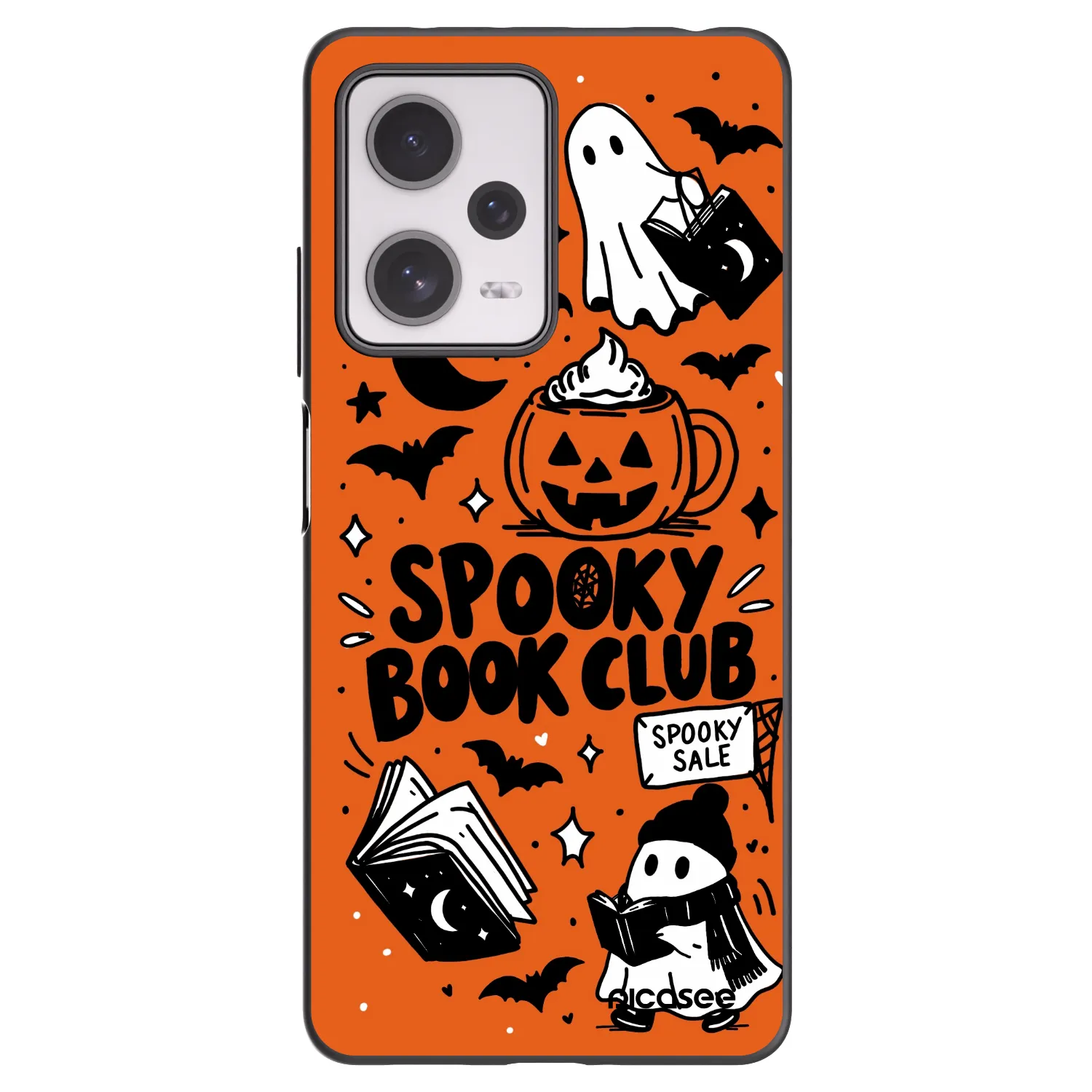 Picasee crna silikonska maskica za Xiaomi Redmi Note 12 Pro+ 5G - Spooky book club