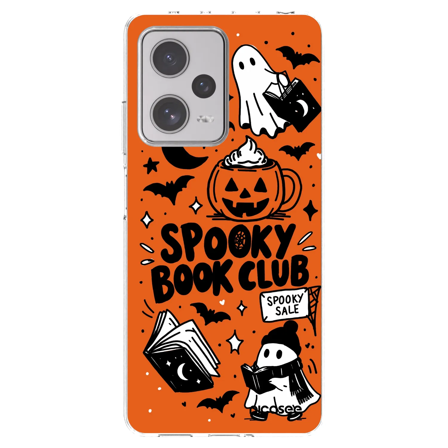 Picasee silikonska prozirna maskica za Xiaomi Redmi Note 12 Pro+ 5G - Spooky book club