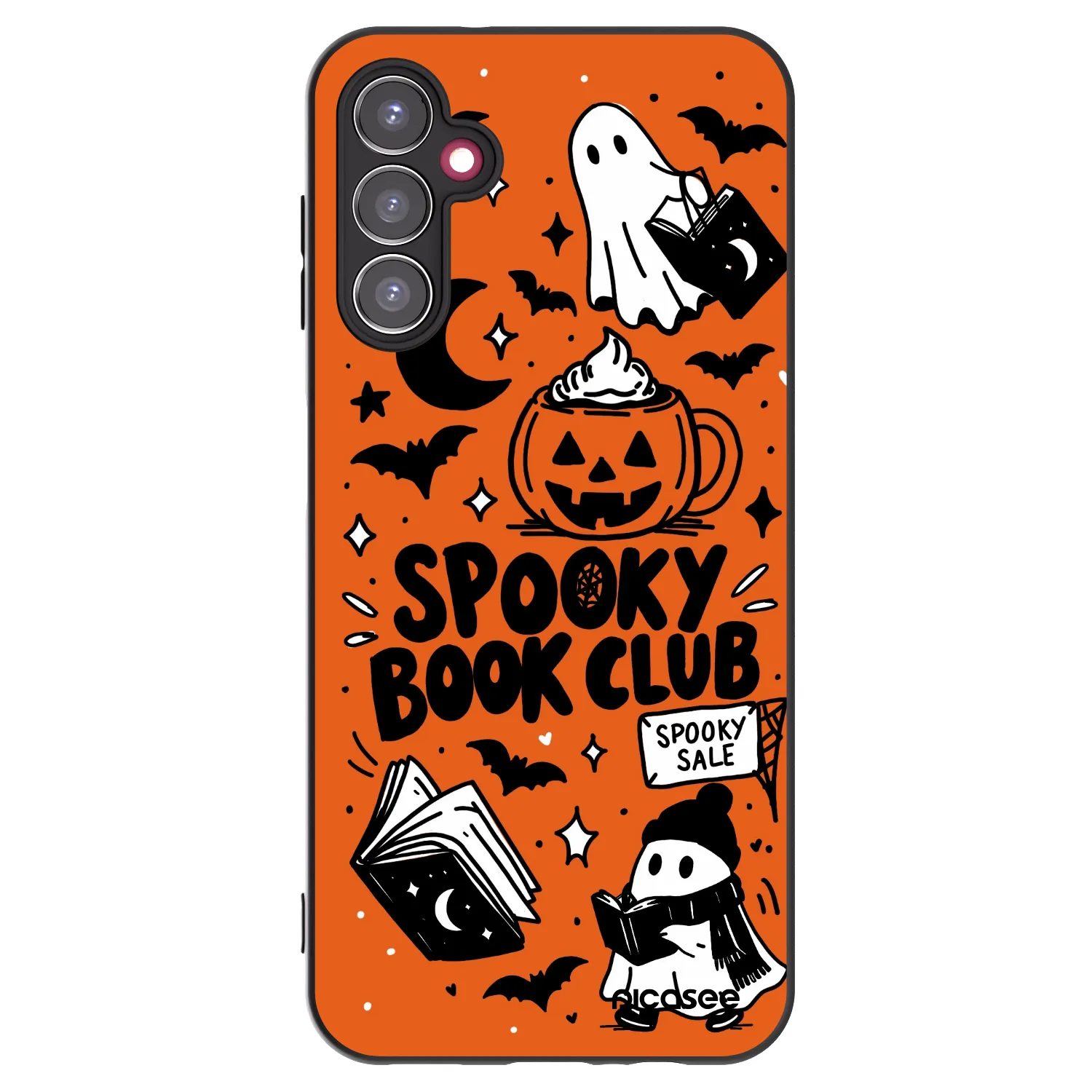 Picasee crna silikonska maskica za Samsung Galaxy A14 5G A146P - Spooky book club