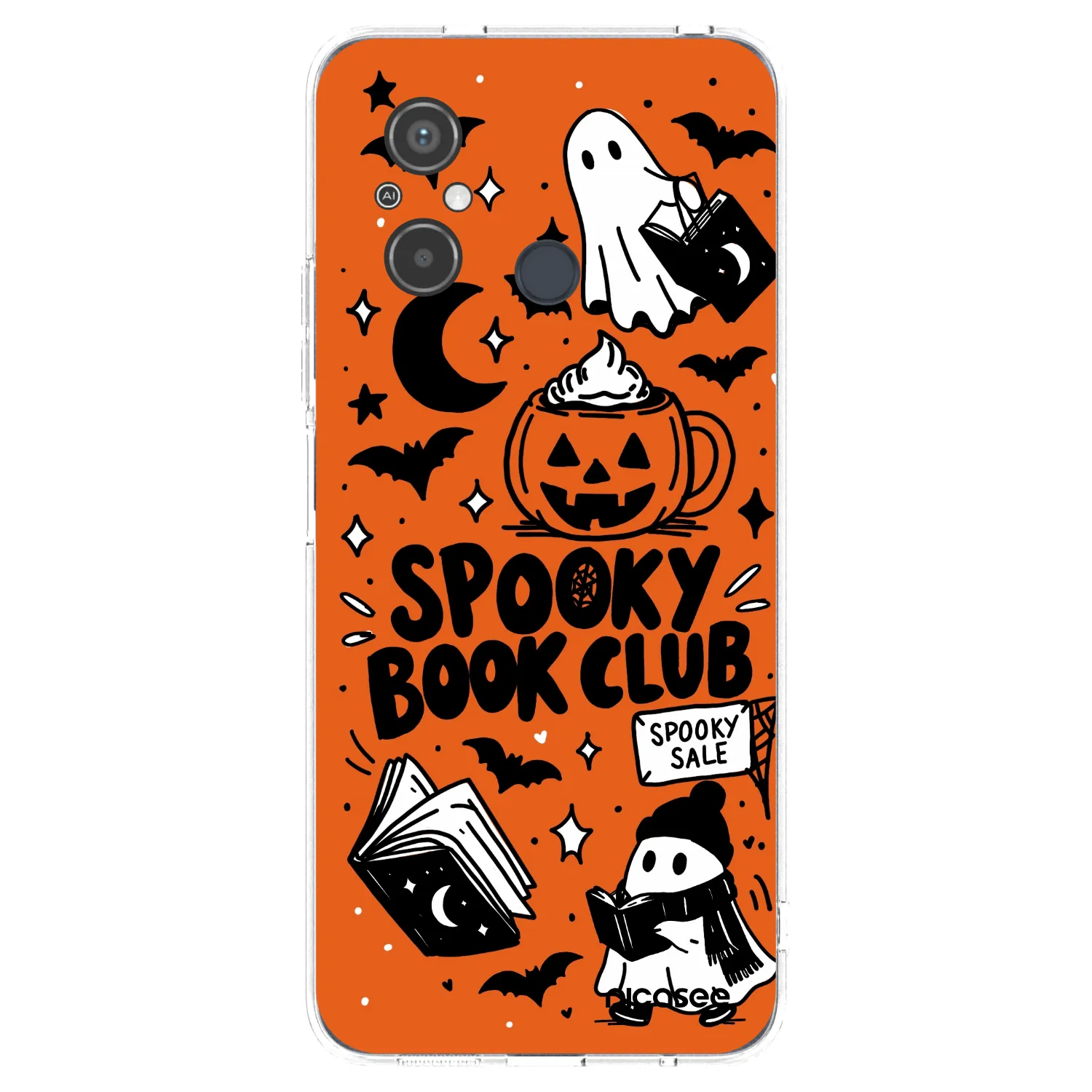 Picasee silikonska prozirna maskica za Xiaomi Redmi 12C - Spooky book club