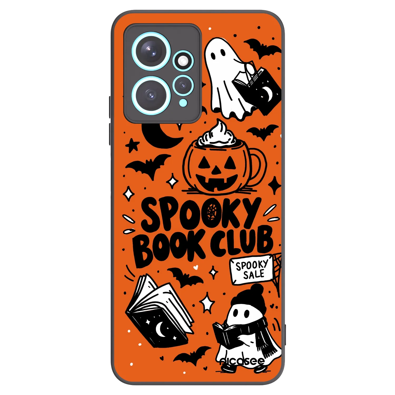 Picasee crna silikonska maskica za Xiaomi Redmi Note 12 4G - Spooky book club