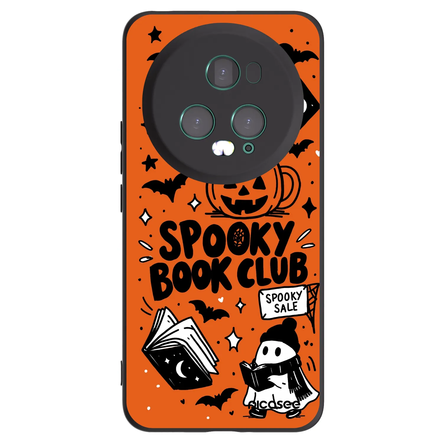 Picasee crna silikonska maskica za Honor Magic5 Pro - Spooky book club