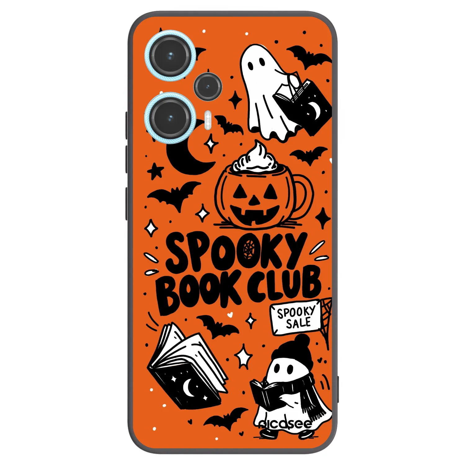 Picasee crna silikonska maskica za Xiaomi Poco F5 - Spooky book club