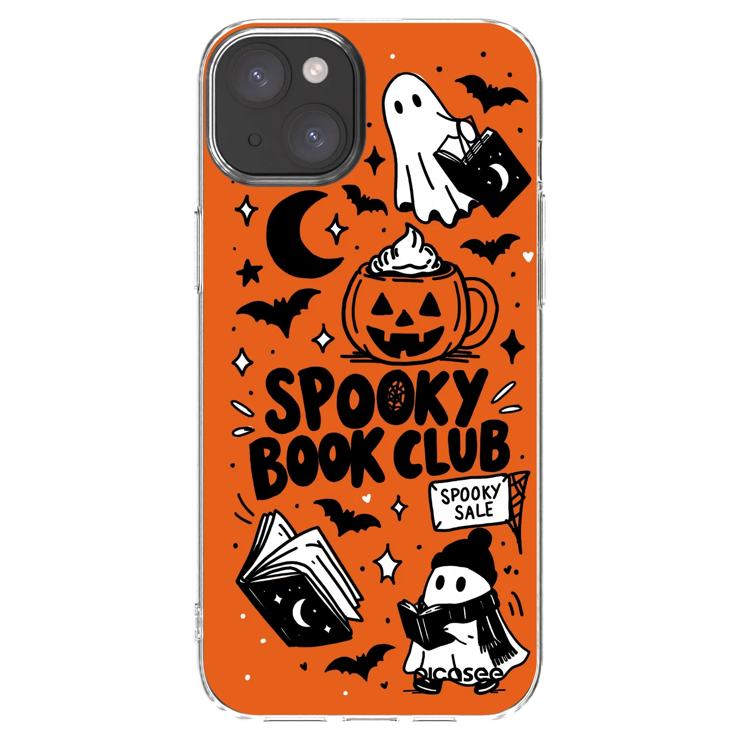 Picasee silikonska prozirna maskica za Apple iPhone 15 Plus - Spooky book club