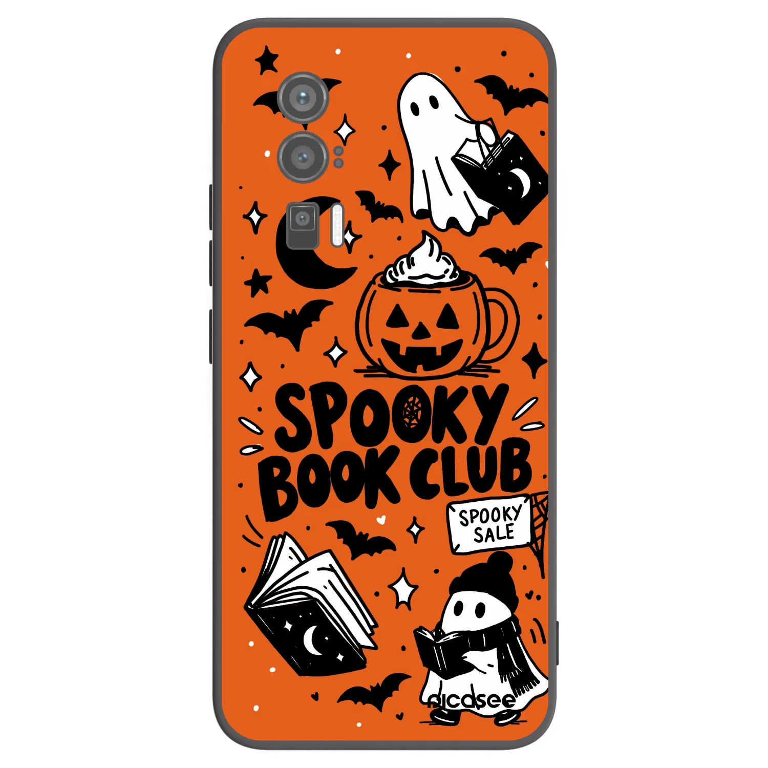 Picasee crna silikonska maskica za Xiaomi Poco F5 Pro 5G - Spooky book club