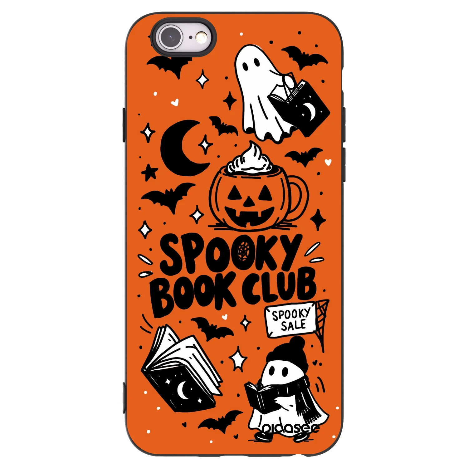 Picasee crna silikonska maskica za Apple iPhone 6/6S - Spooky book club