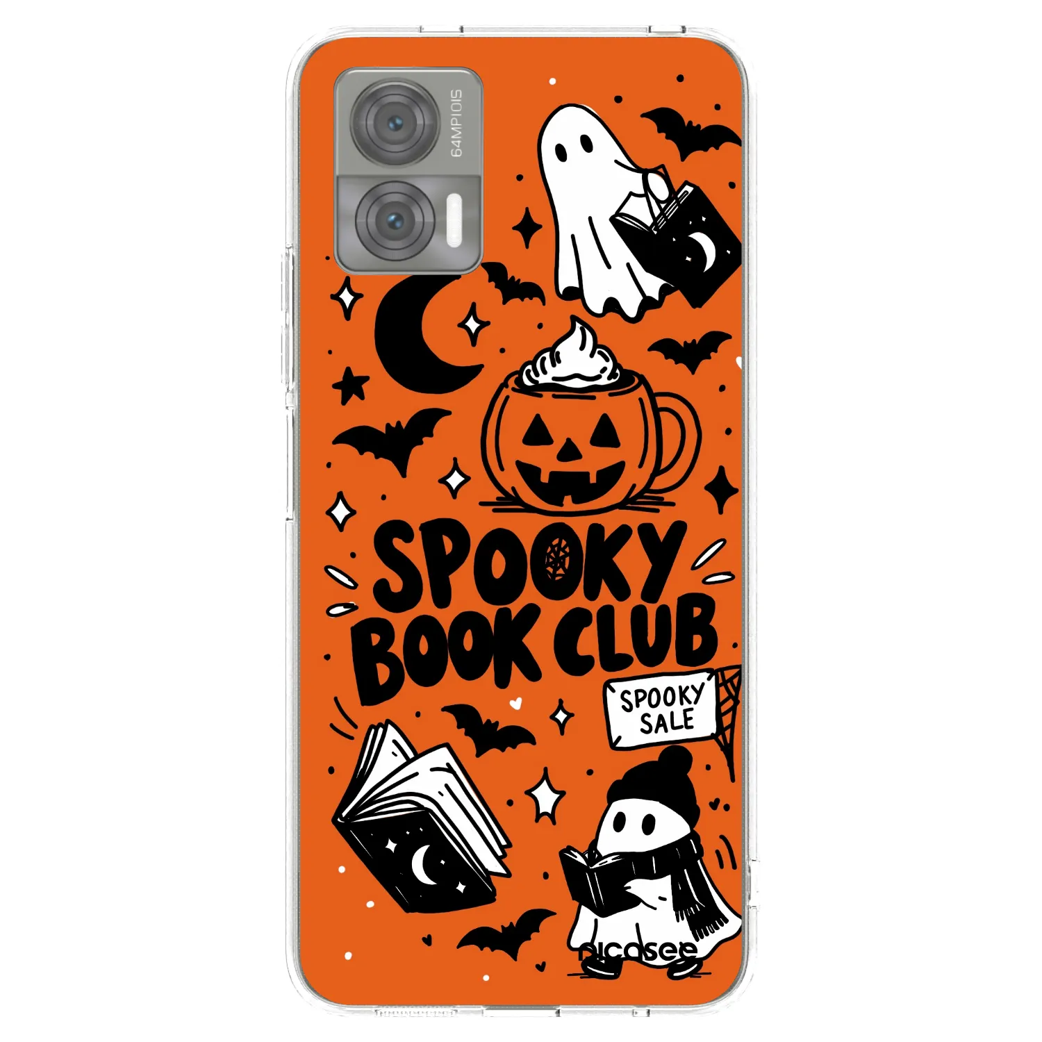 Picasee silikonska prozirna maskica za Motorola Edge 30 Neo - Spooky book club