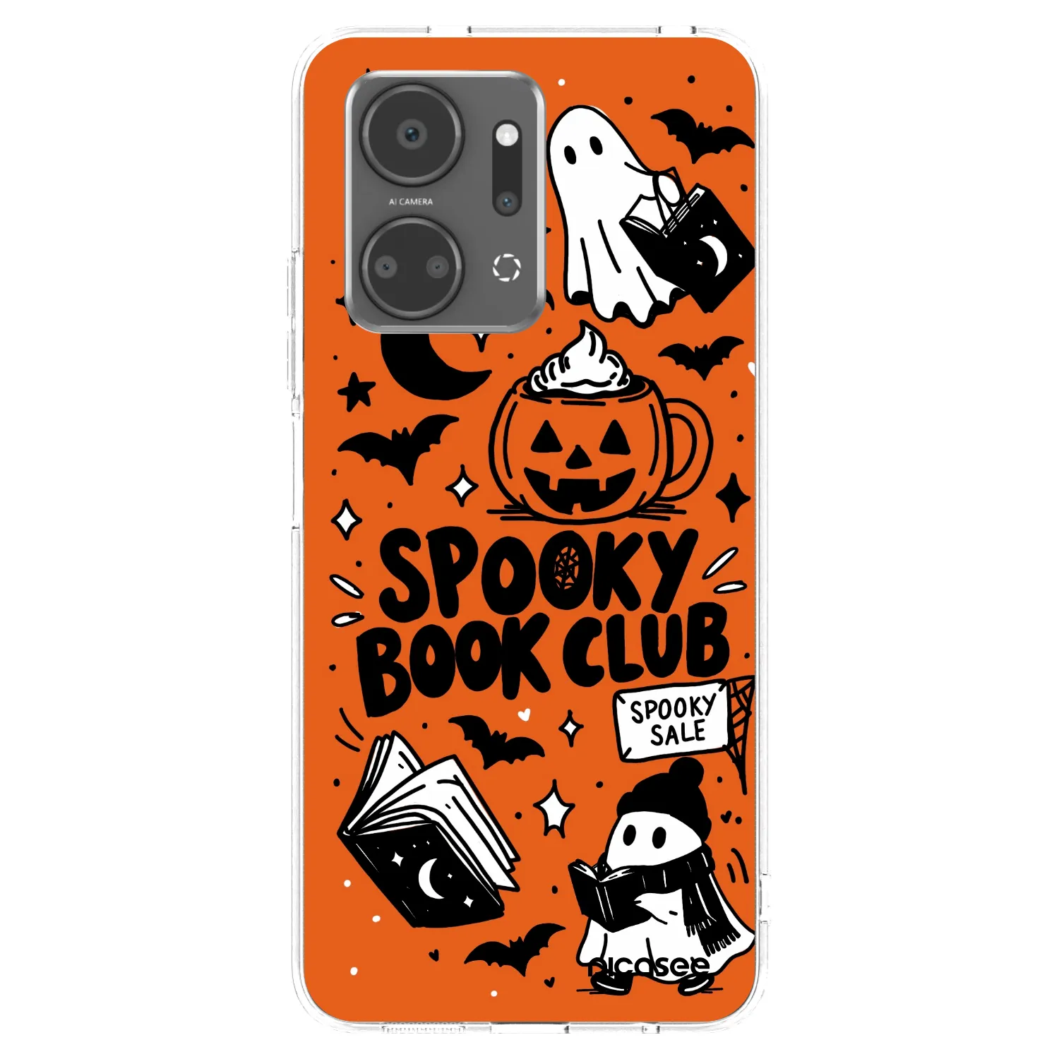 Picasee silikonska prozirna maskica za Honor X7a - Spooky book club