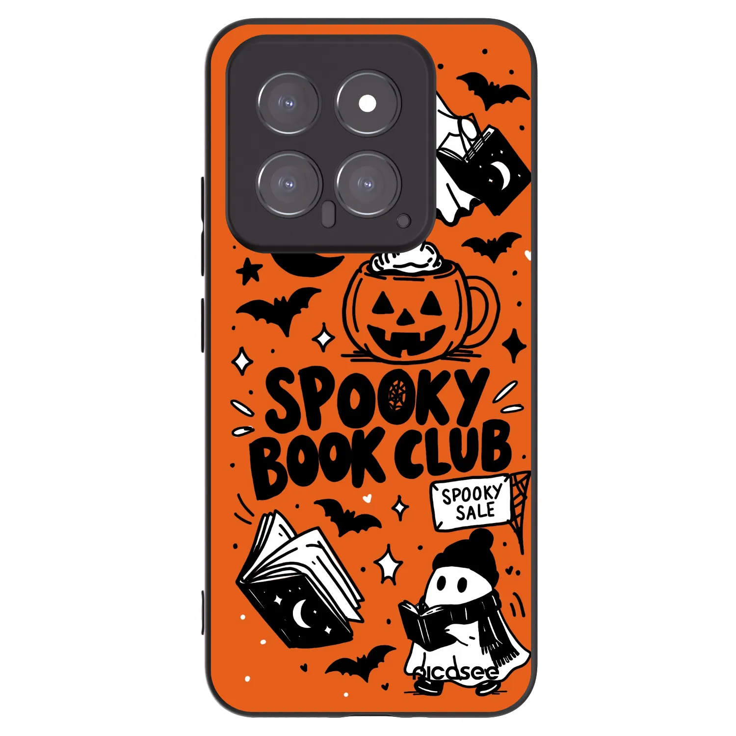 Picasee crna silikonska maskica za Xiaomi 14 - Spooky book club