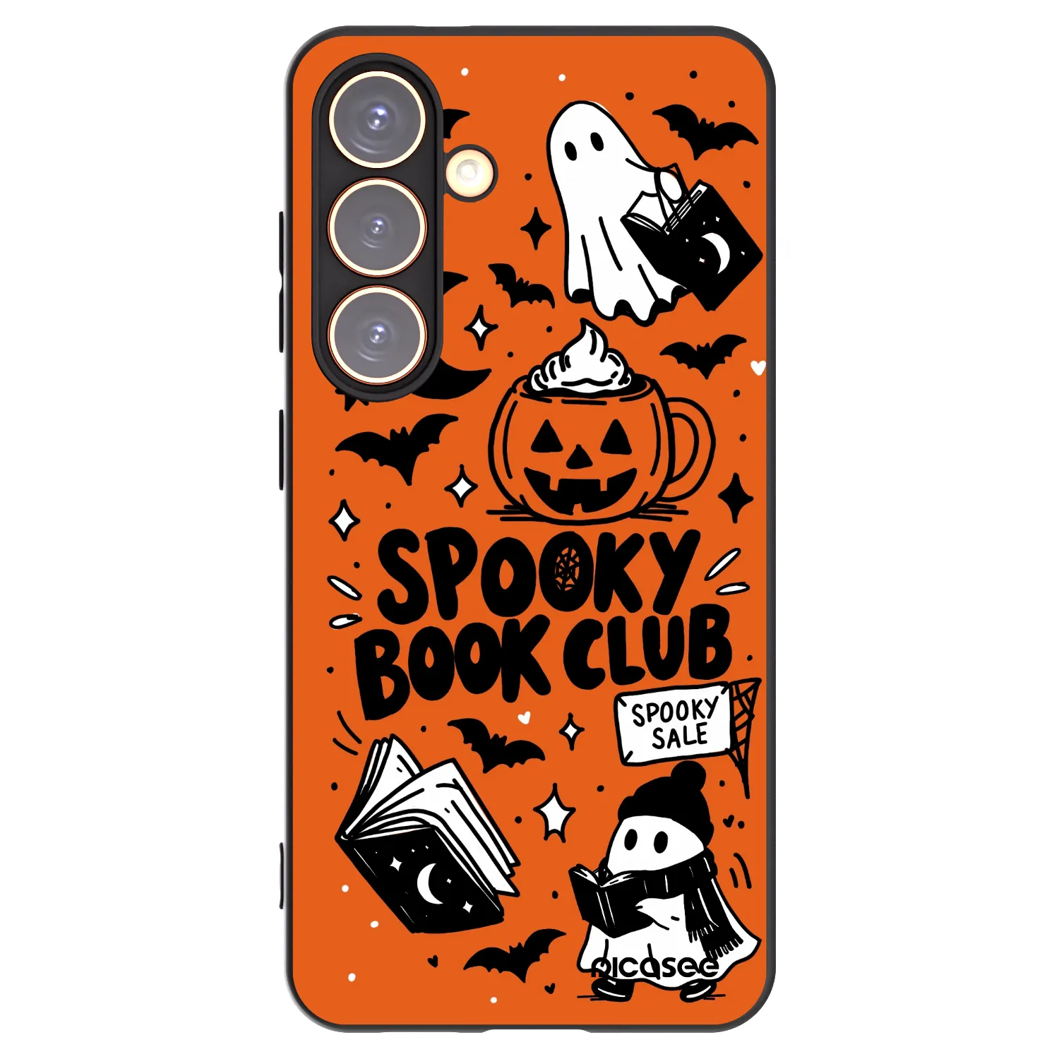Picasee crna silikonska maskica za Samsung Galaxy S24 S921B 5G - Spooky book club