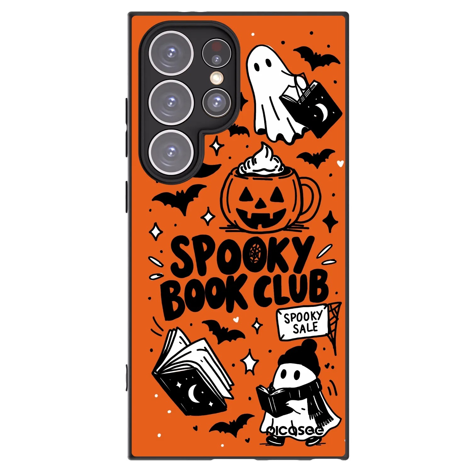 Picasee crna silikonska maskica za Samsung Galaxy S24 Ultra S928B 5G - Spooky book club