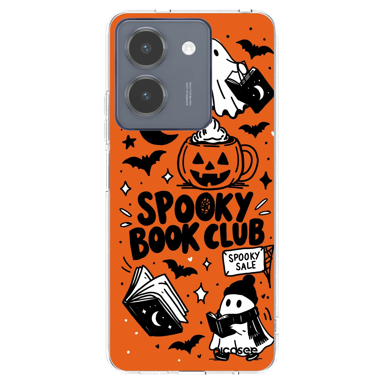 Picasee silikonska prozirna maskica za Vivo Y36 4G - Spooky book club