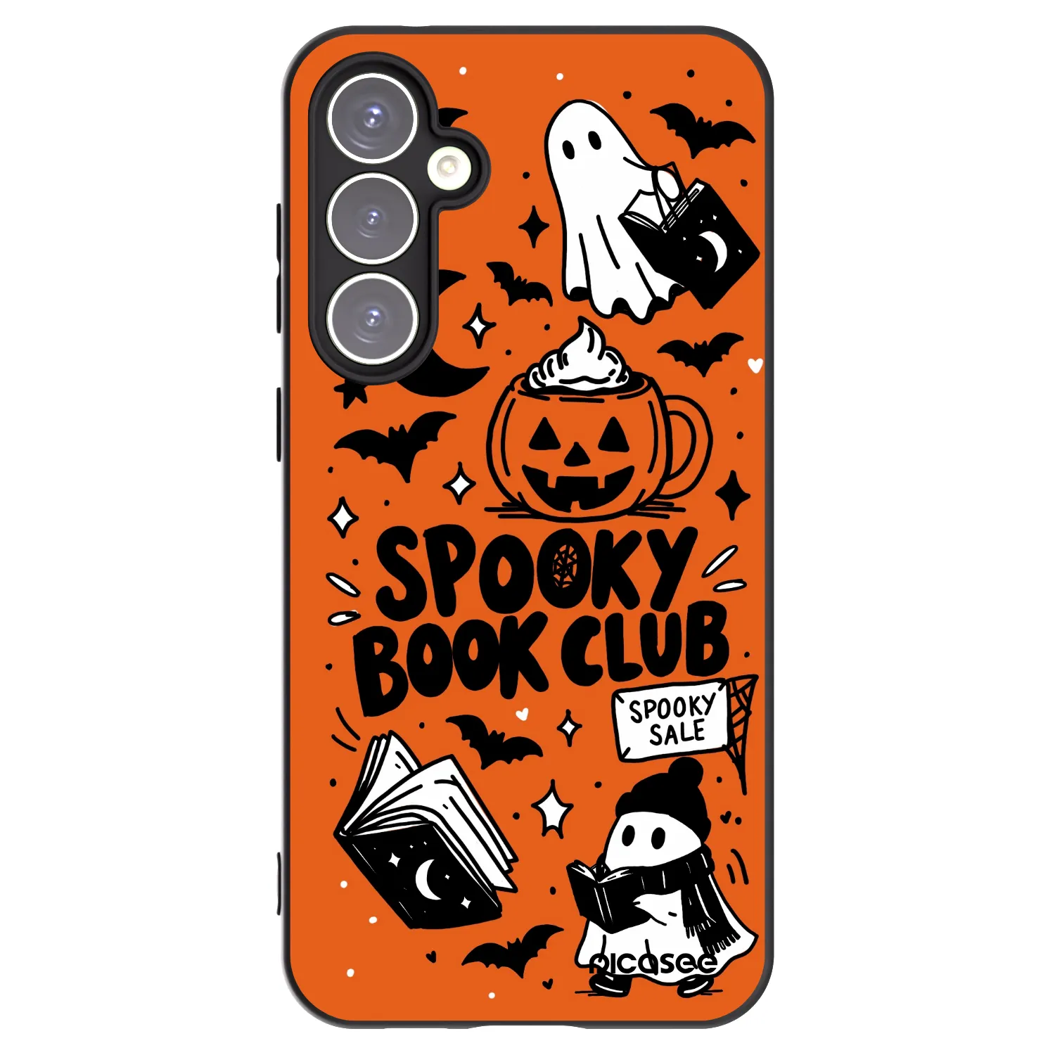 Picasee crna silikonska maskica za Samsung Galaxy S23 FE S711B - Spooky book club