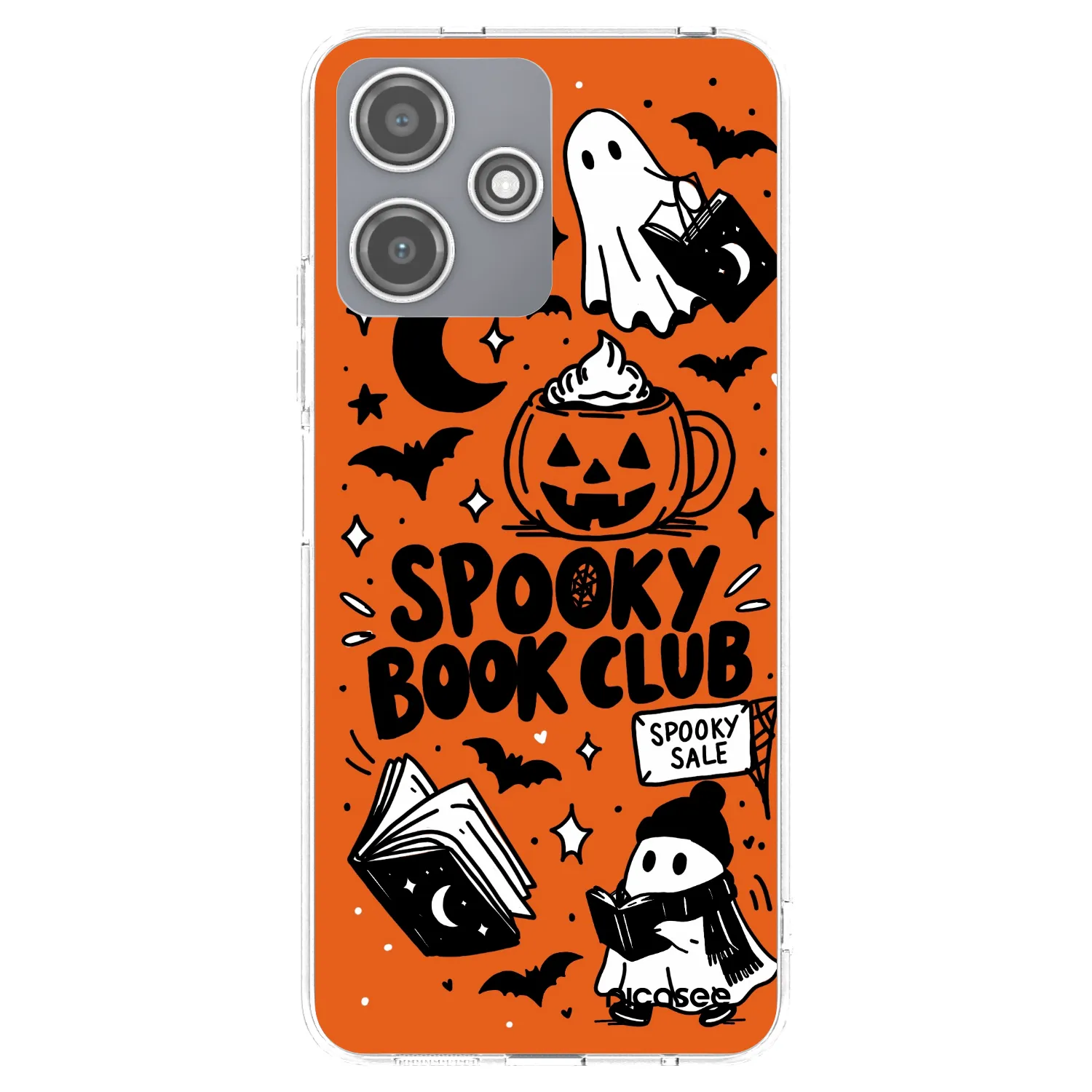 Picasee silikonska prozirna maskica za Xiaomi Redmi 12 5G - Spooky book club